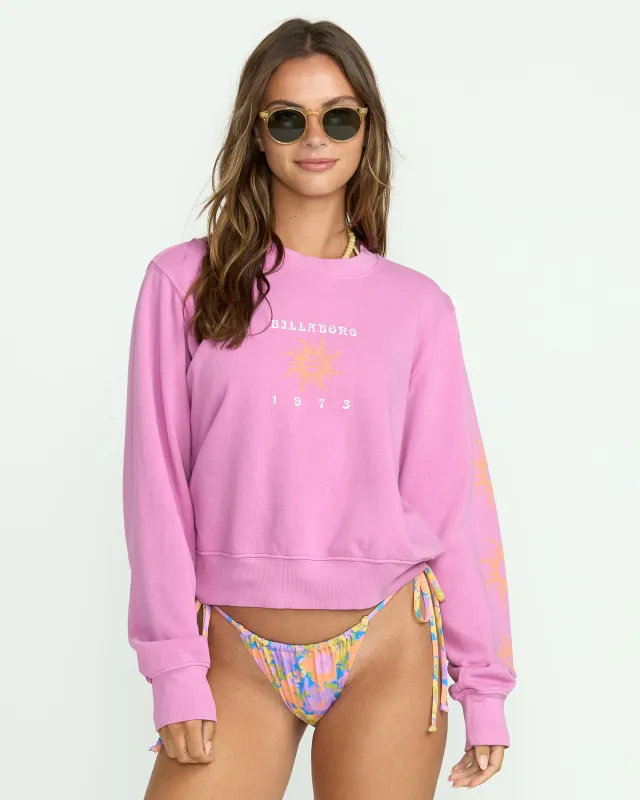 From Paradise Crewneck Sweatshirt - Bright Rose sold by Billabong