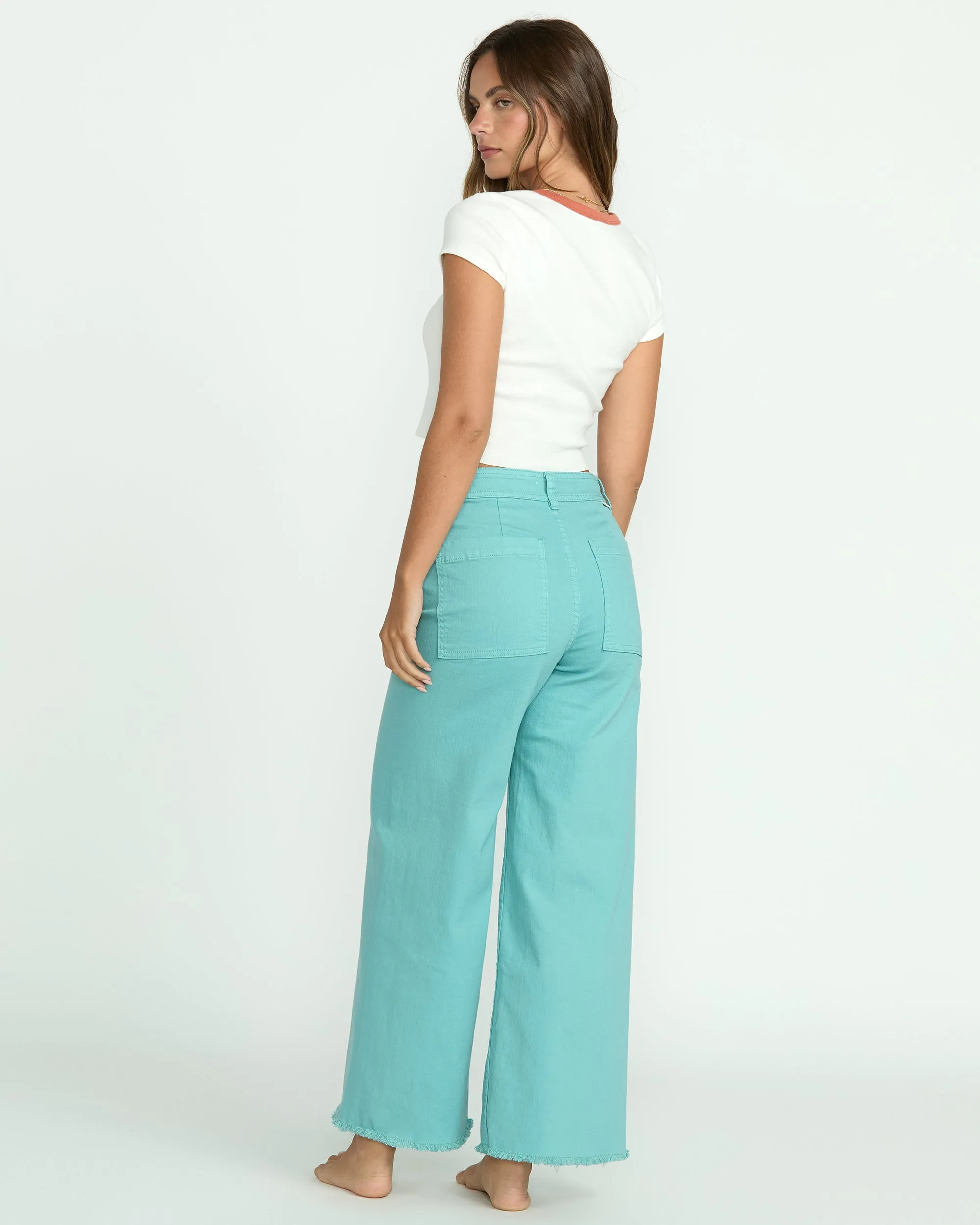 Free Fall High-Waist Pants - Misty Blue sold by Billabong product image thumbnail 2