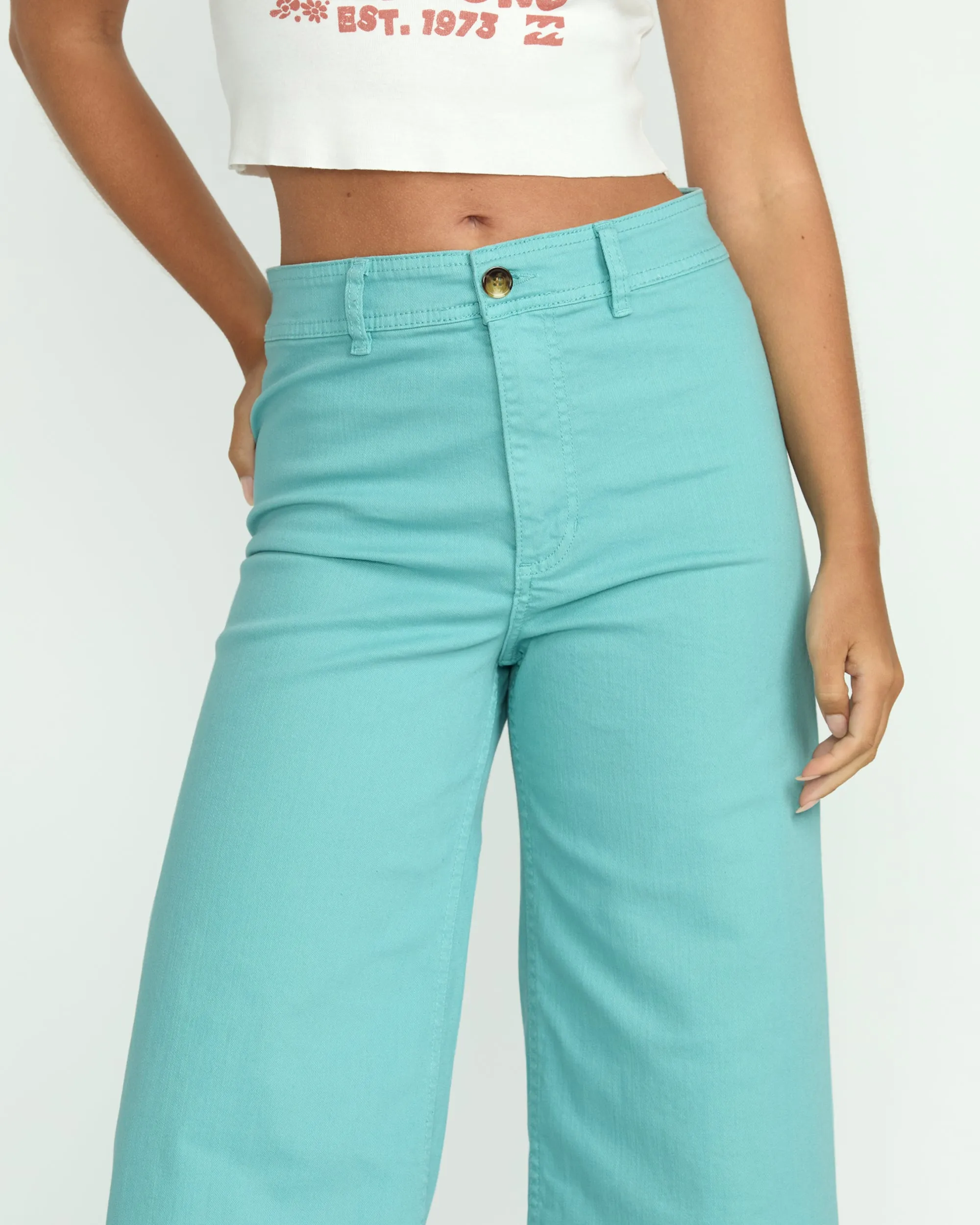 Free Fall High-Waist Pants - Misty Blue sold by Billabong product image thumbnail 5
