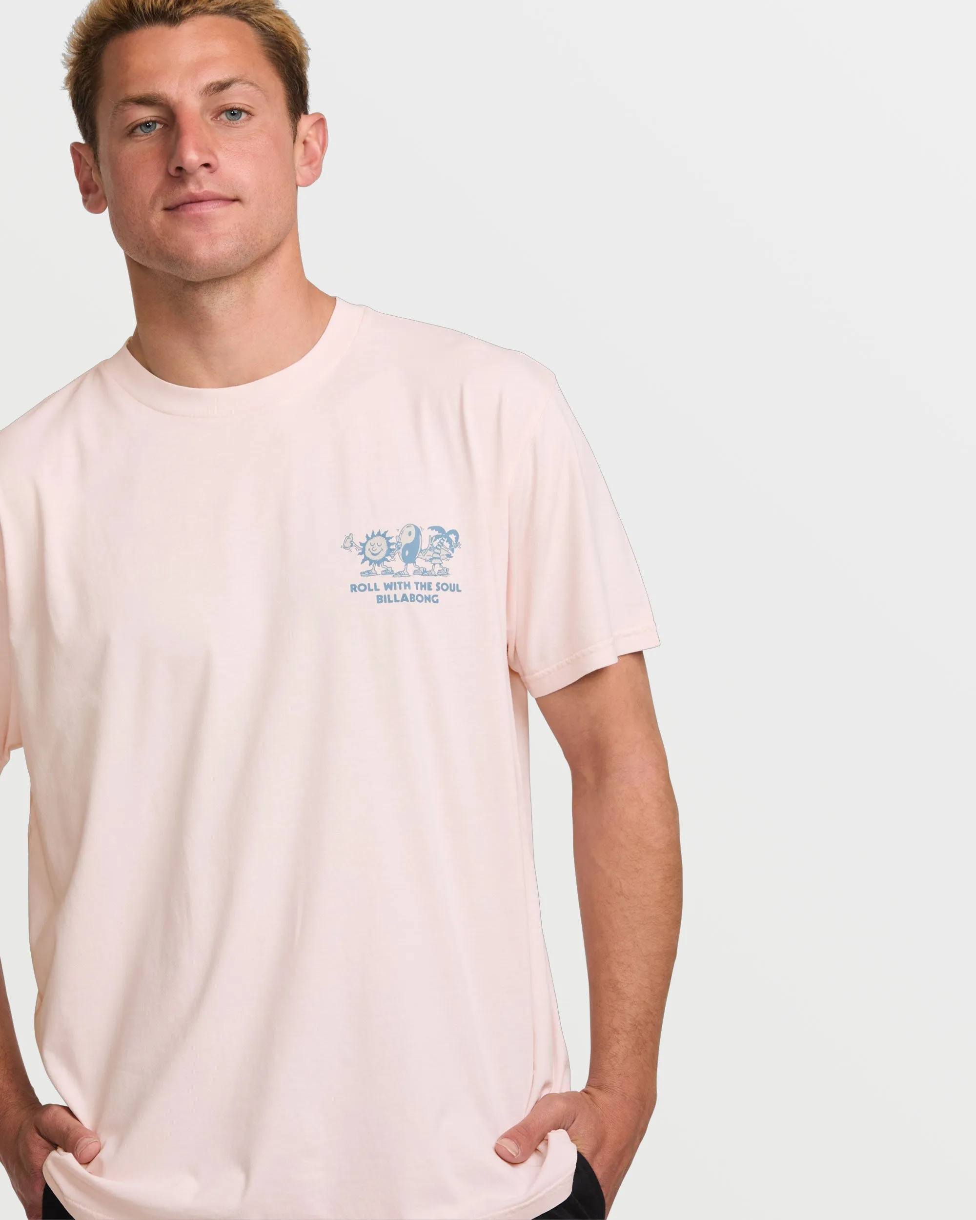 Roll Premium Wave Wash Tee - Light Pink sold by Billabong product image thumbnail 4