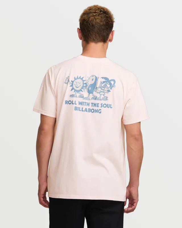 Roll Premium Wave Wash Tee - Light Pink sold by Billabong