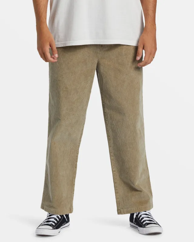 Larry Elastic Waist Corduroy Pants - Dune made by Billabong