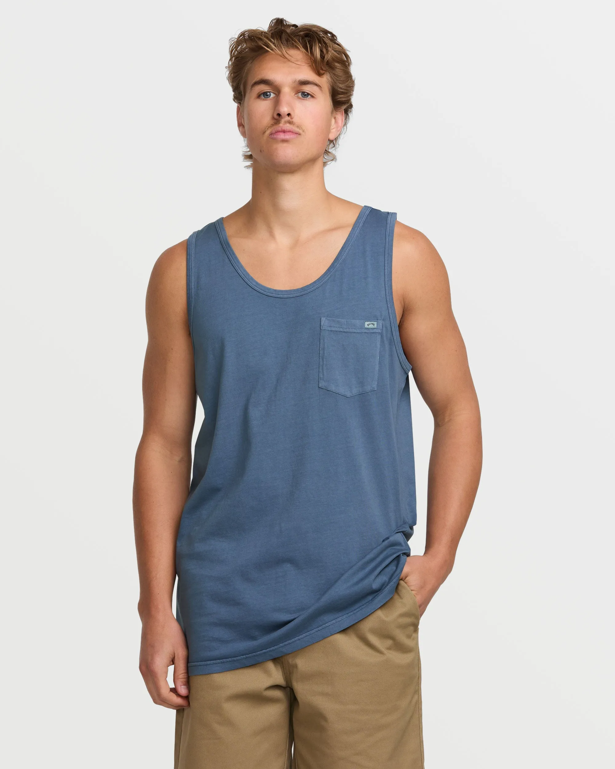 Essential Premium Wave Wash Tank - Slate Blue sold by Billabong