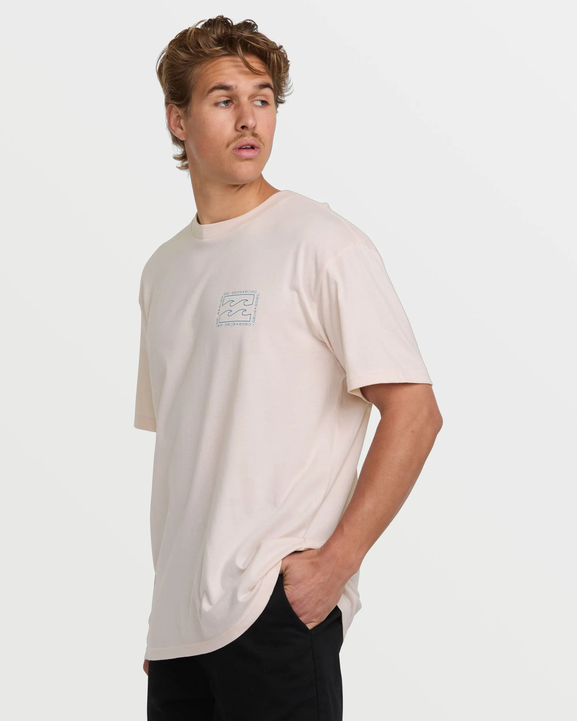 Crayon Wave Premium Tee - Light Pink sold by Billabong product image thumbnail 3