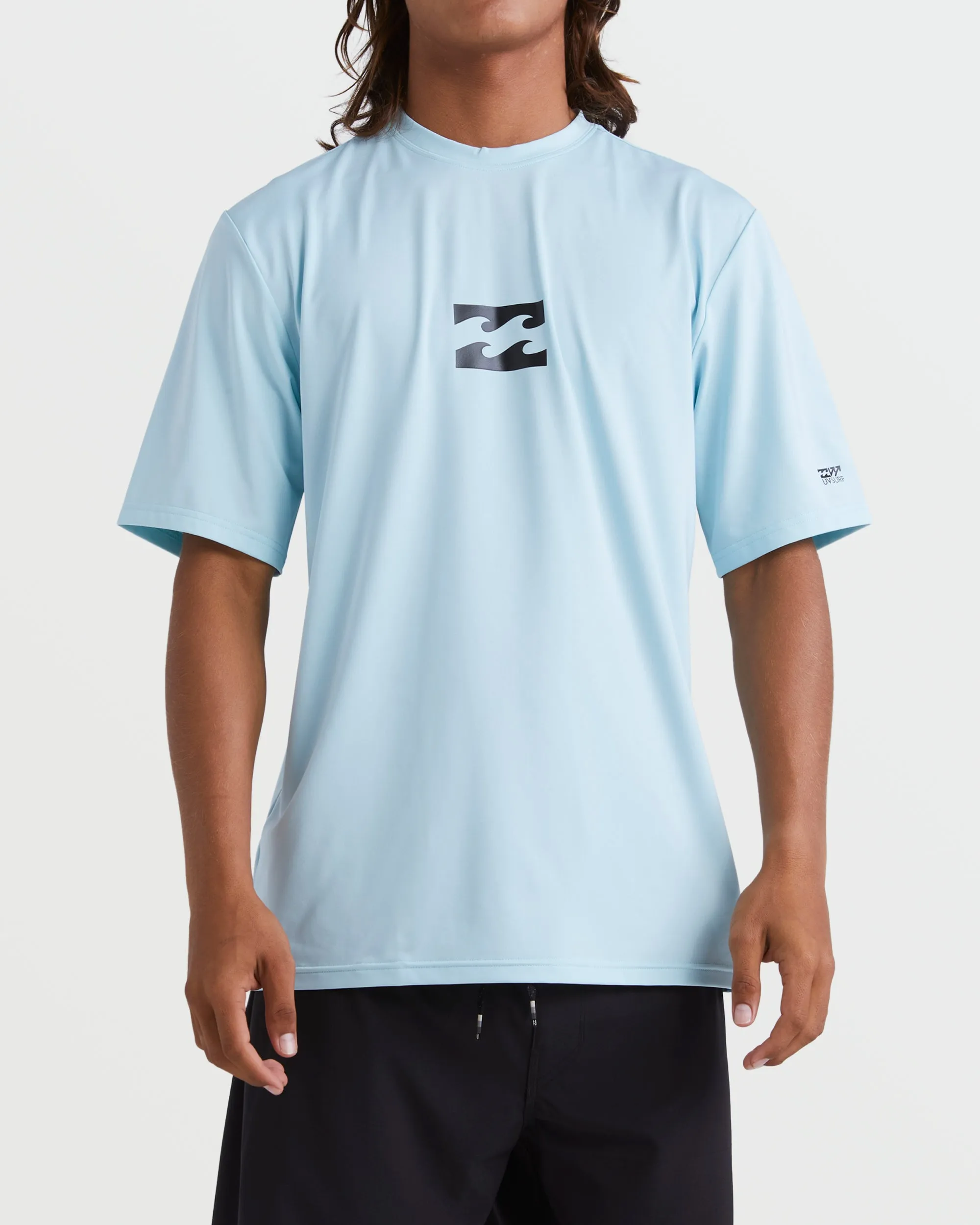 All Day Wave Short Sleeve Rashguard - Coastal Blue sold by Billabong