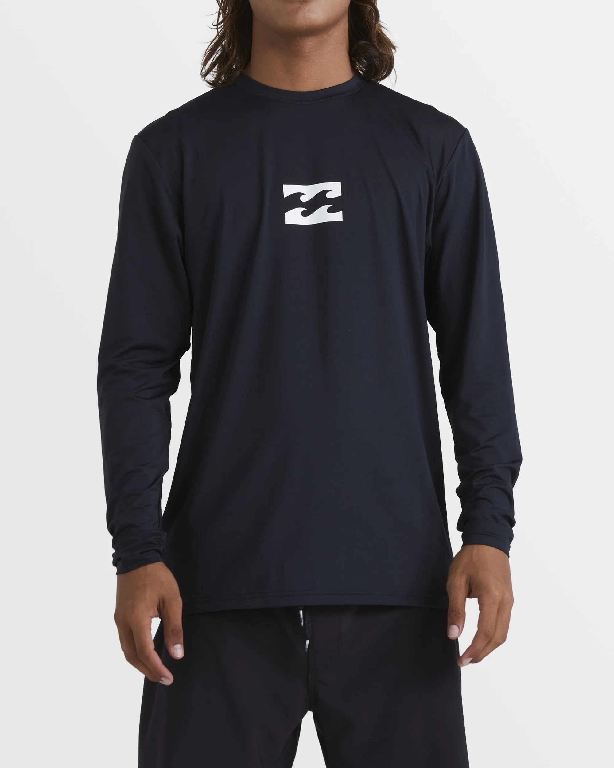 All Day Wave Loose Fit Long Sleeve Surf Tee - Black sold by Billabong