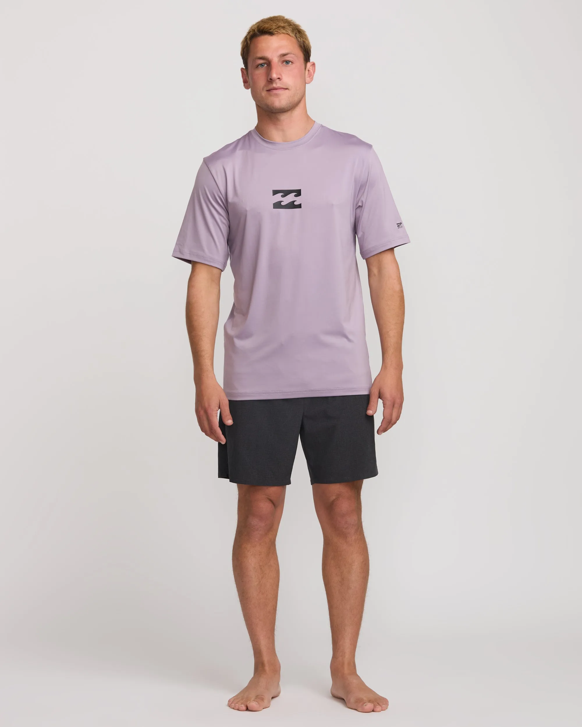 All Day Wave Short Sleeve Rashguard - Light Purple sold by Billabong