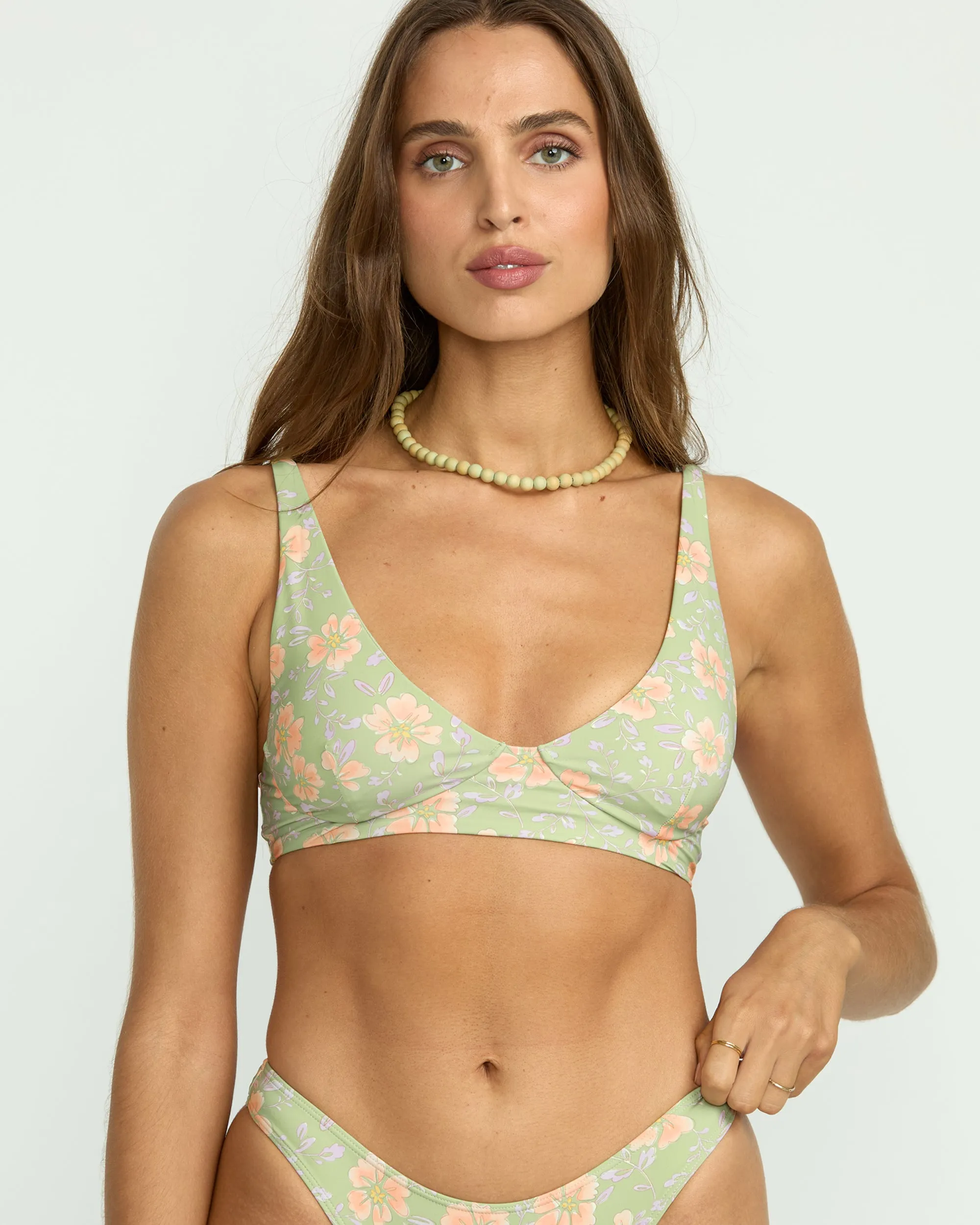 More To Sea Cami Plunge Bikini Top - Pistachio sold by Billabong product image thumbnail 5