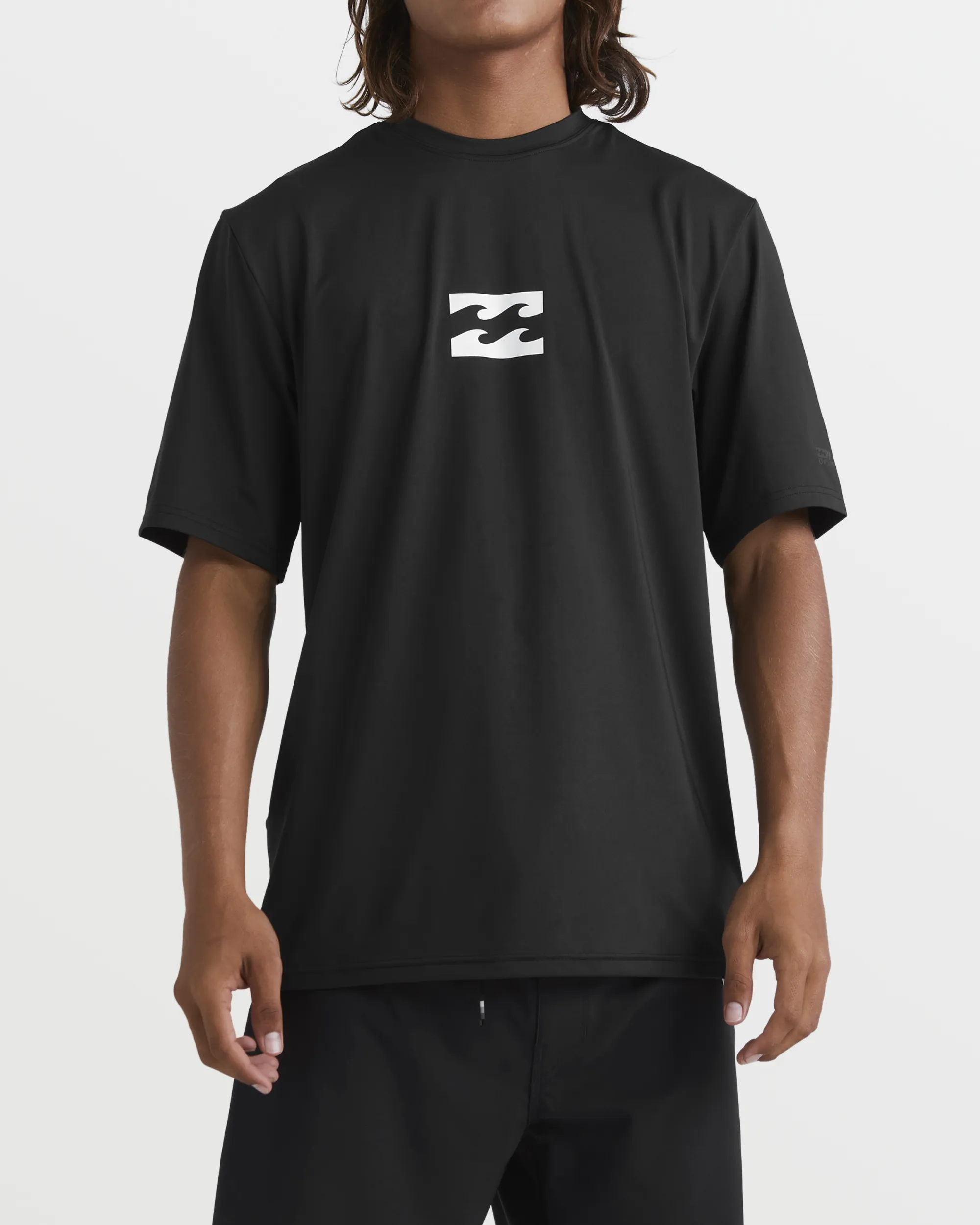 All Day Wave Short Sleeve Rashguard - Black sold by Billabong