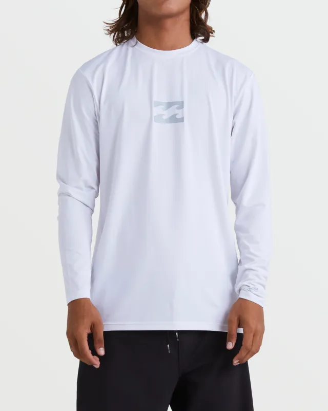 All Day Wave Loose Fit Long Sleeve Surf Tee - White sold by Billabong