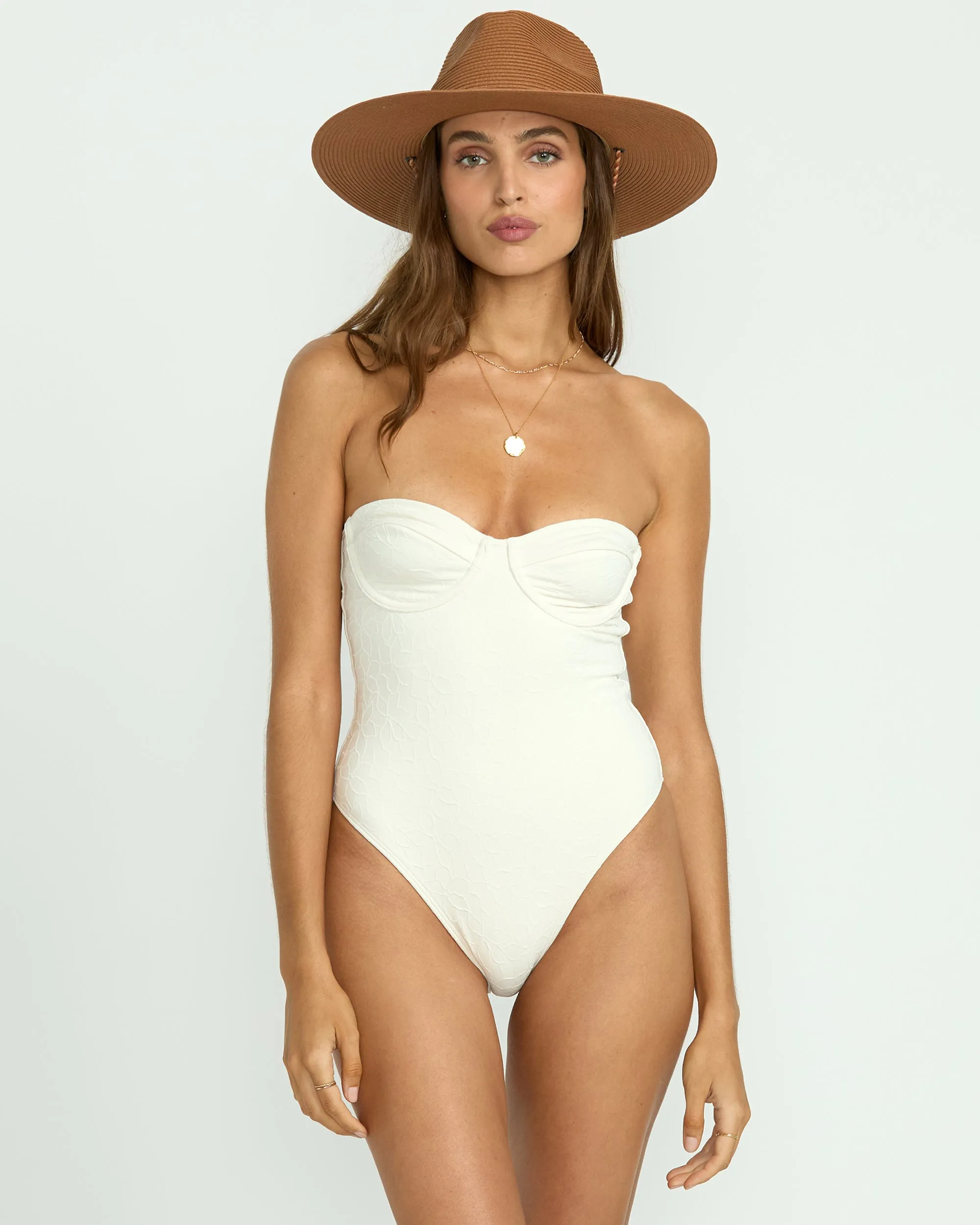 Wander Over Hailey One-Piece Swimsuit - Salt Crystal sold by Billabong