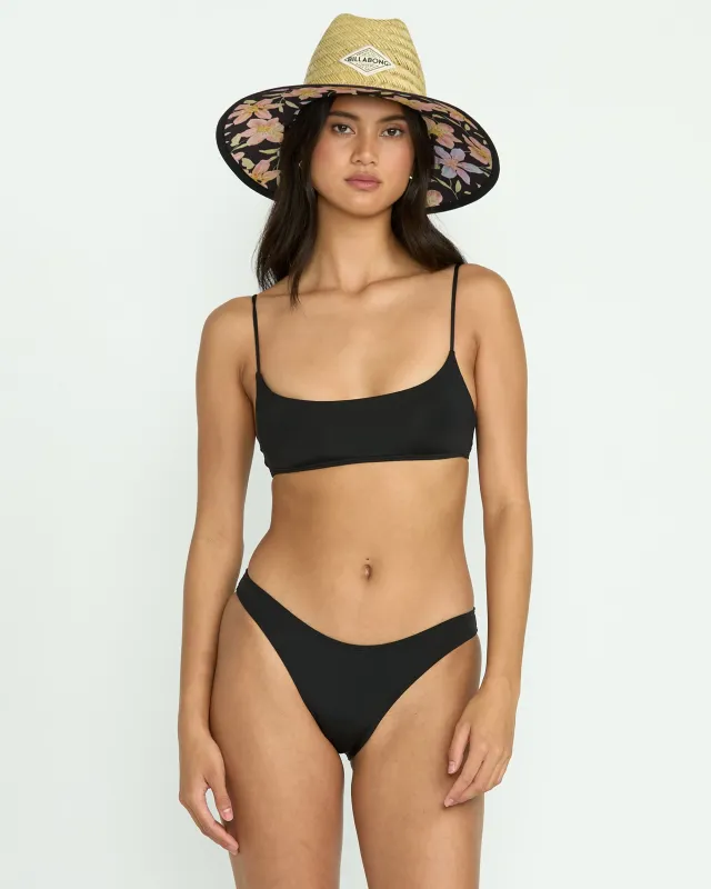 Sol Searcher Jaclyn Crop Bikini Top - Black Pebble sold by Billabong