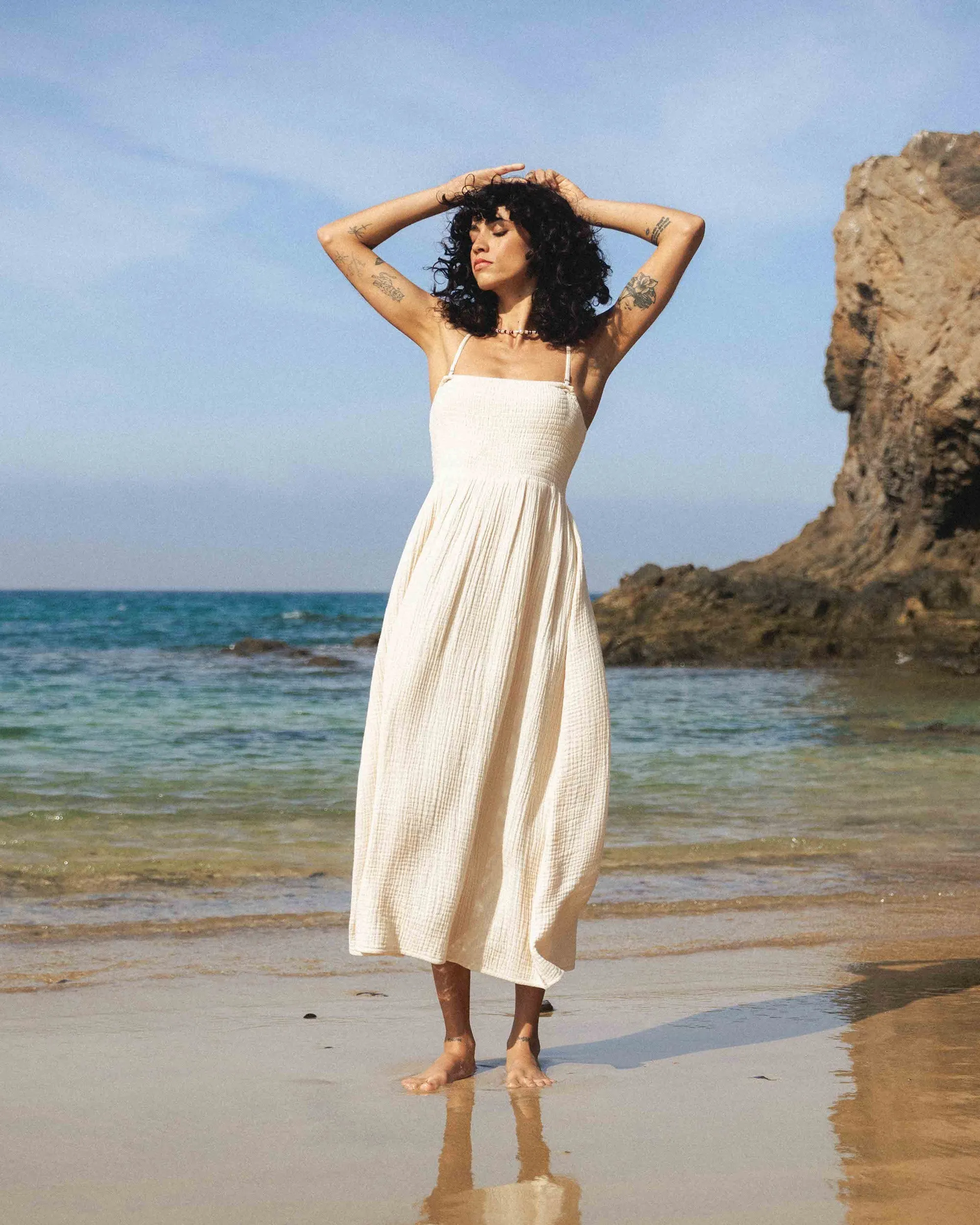 Off The Coast Dress - Whitecap sold by Billabong