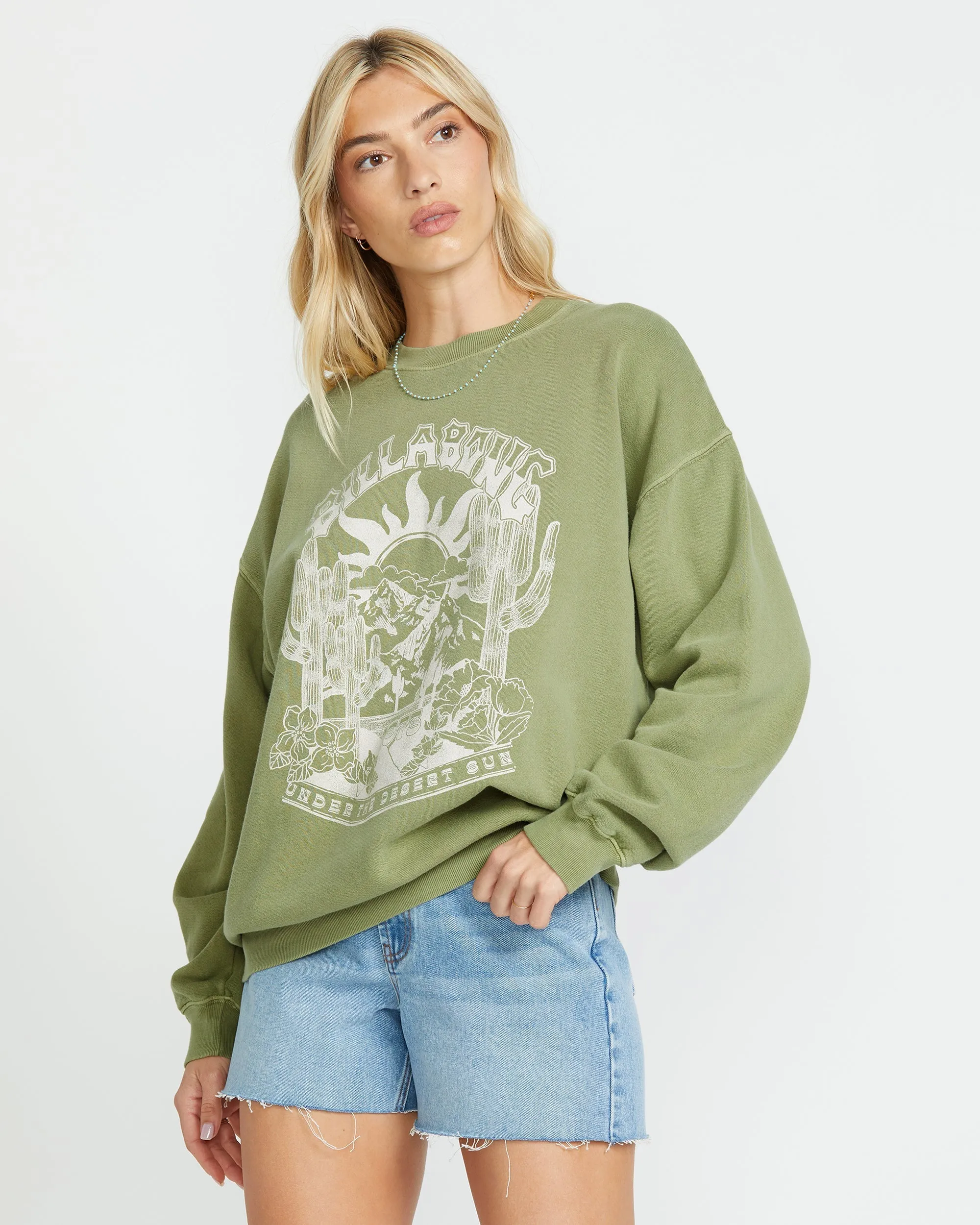 Ride In Crew Sweatshirt - Avocado sold by Billabong product image thumbnail 3