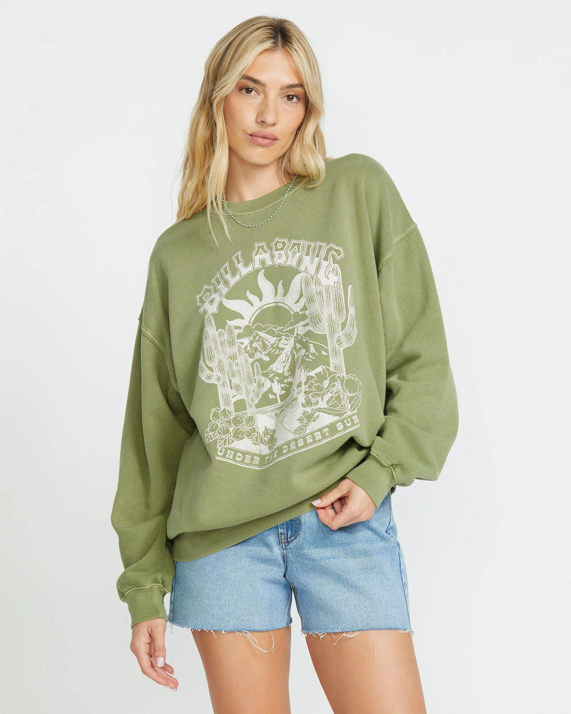 Ride In Crew Sweatshirt - Avocado sold by Billabong