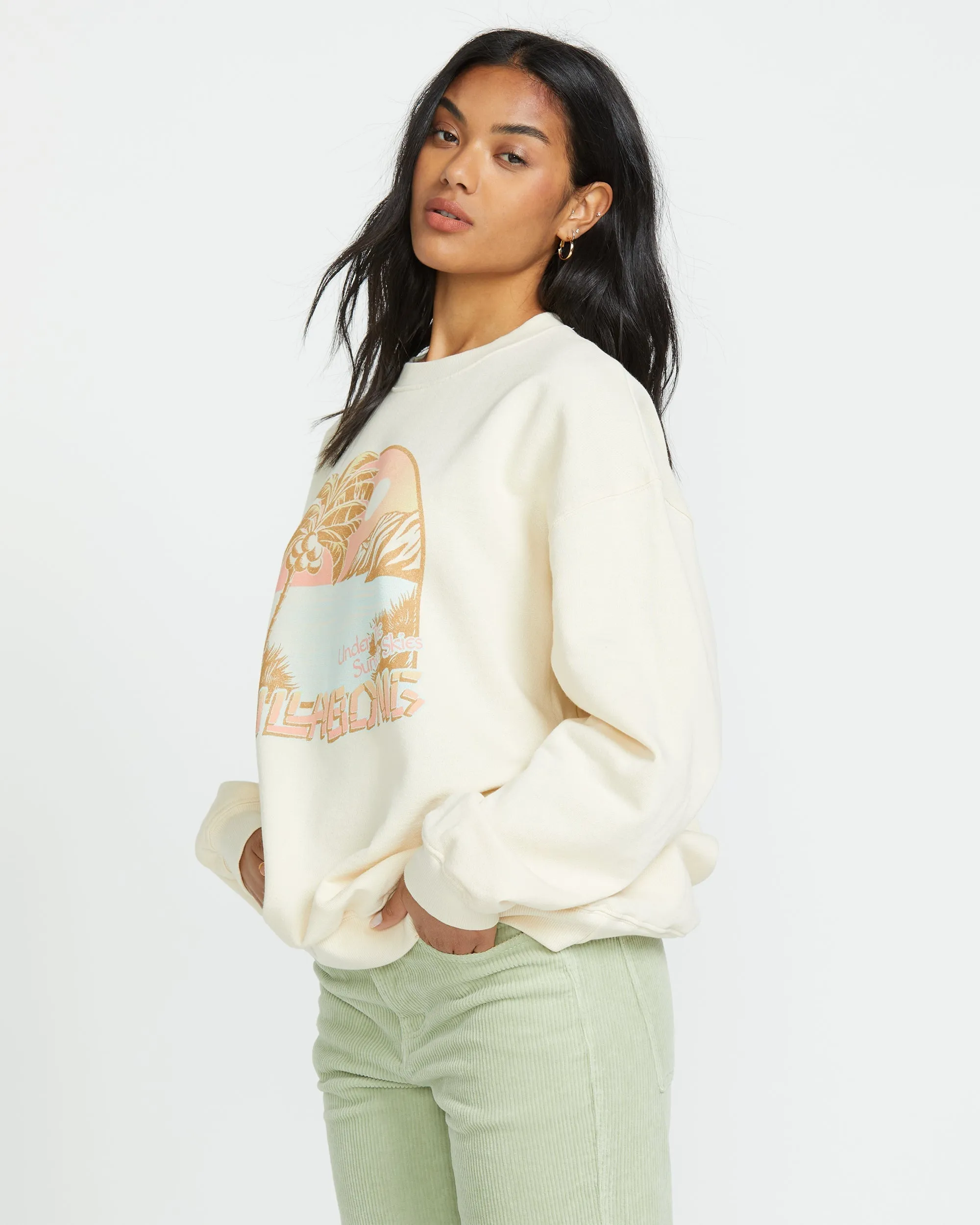 Ride In Crew Sweatshirt - Whitecap sold by Billabong product image thumbnail 3
