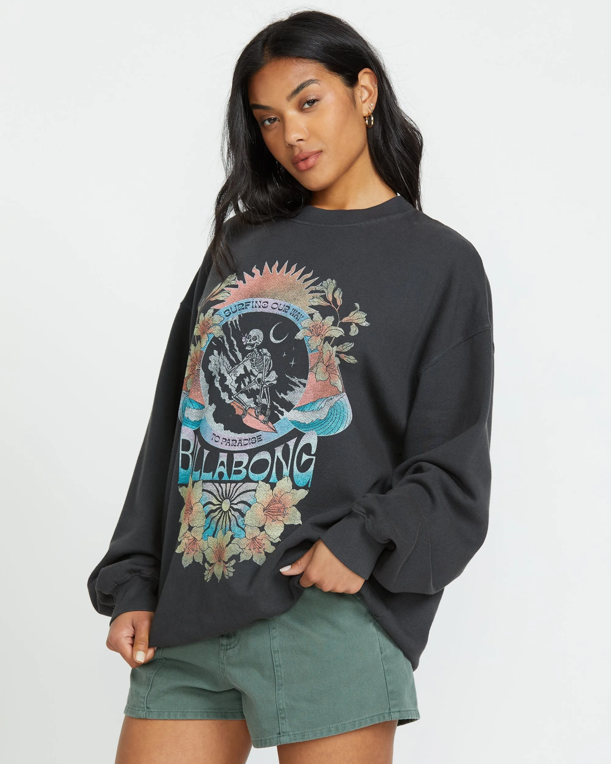 Ride In Crew Sweatshirt - Black Sands sold by Billabong product image thumbnail 3