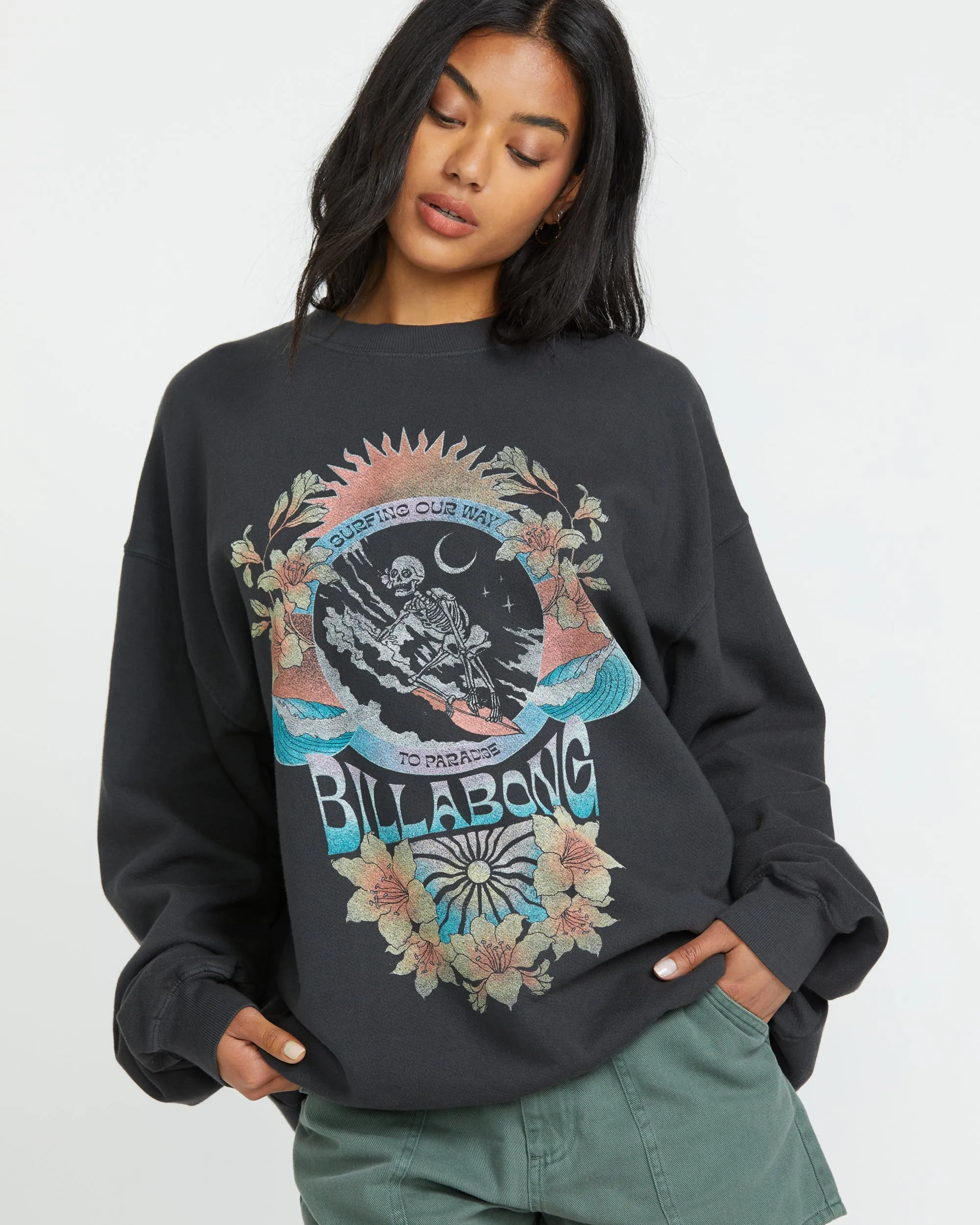 Ride In Crew Sweatshirt - Black Sands sold by Billabong product image thumbnail 4