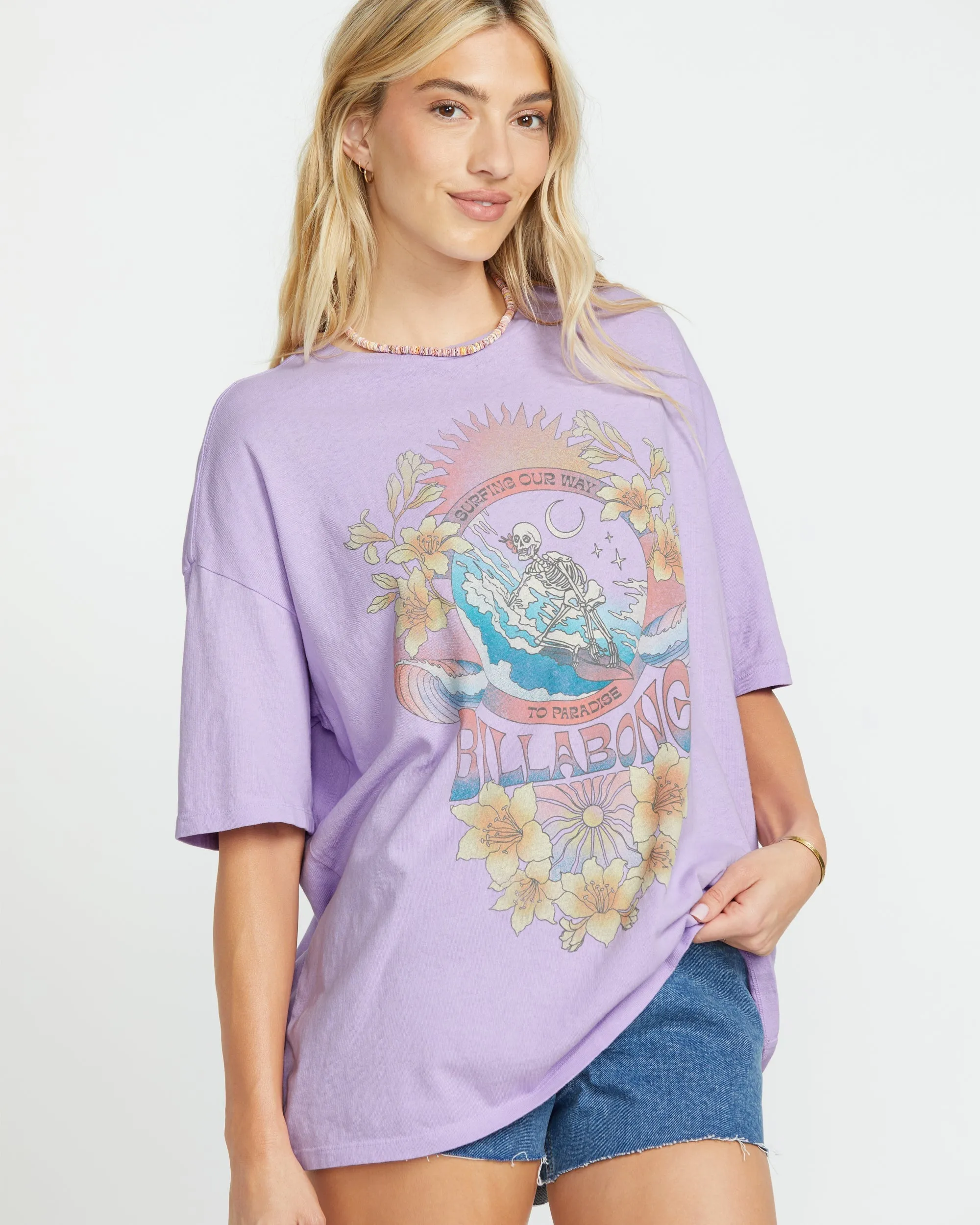 Goes Around Here Tee - Peaceful Lilac sold by Billabong product image thumbnail 5