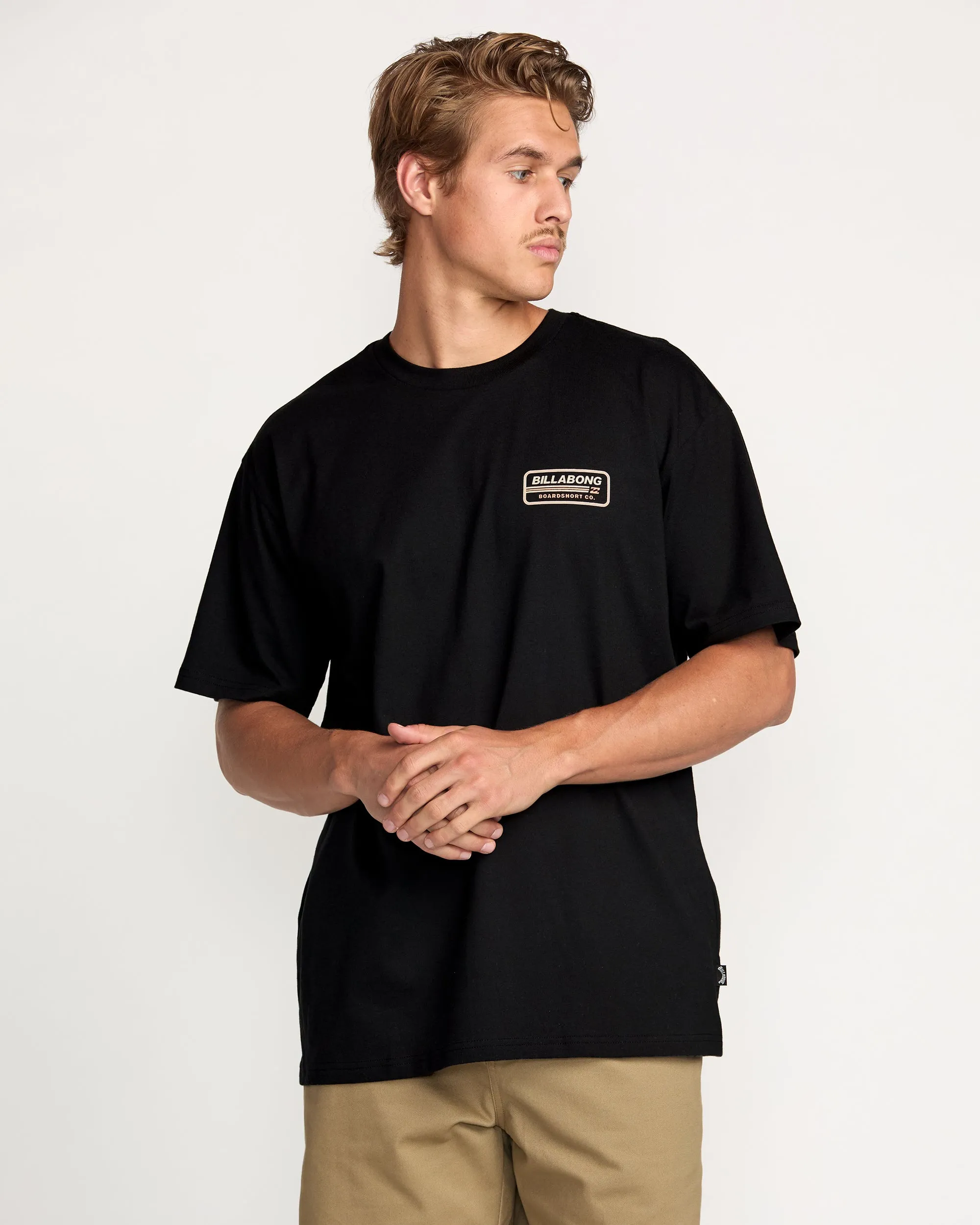 Walled Regular Tee - Black sold by Billabong