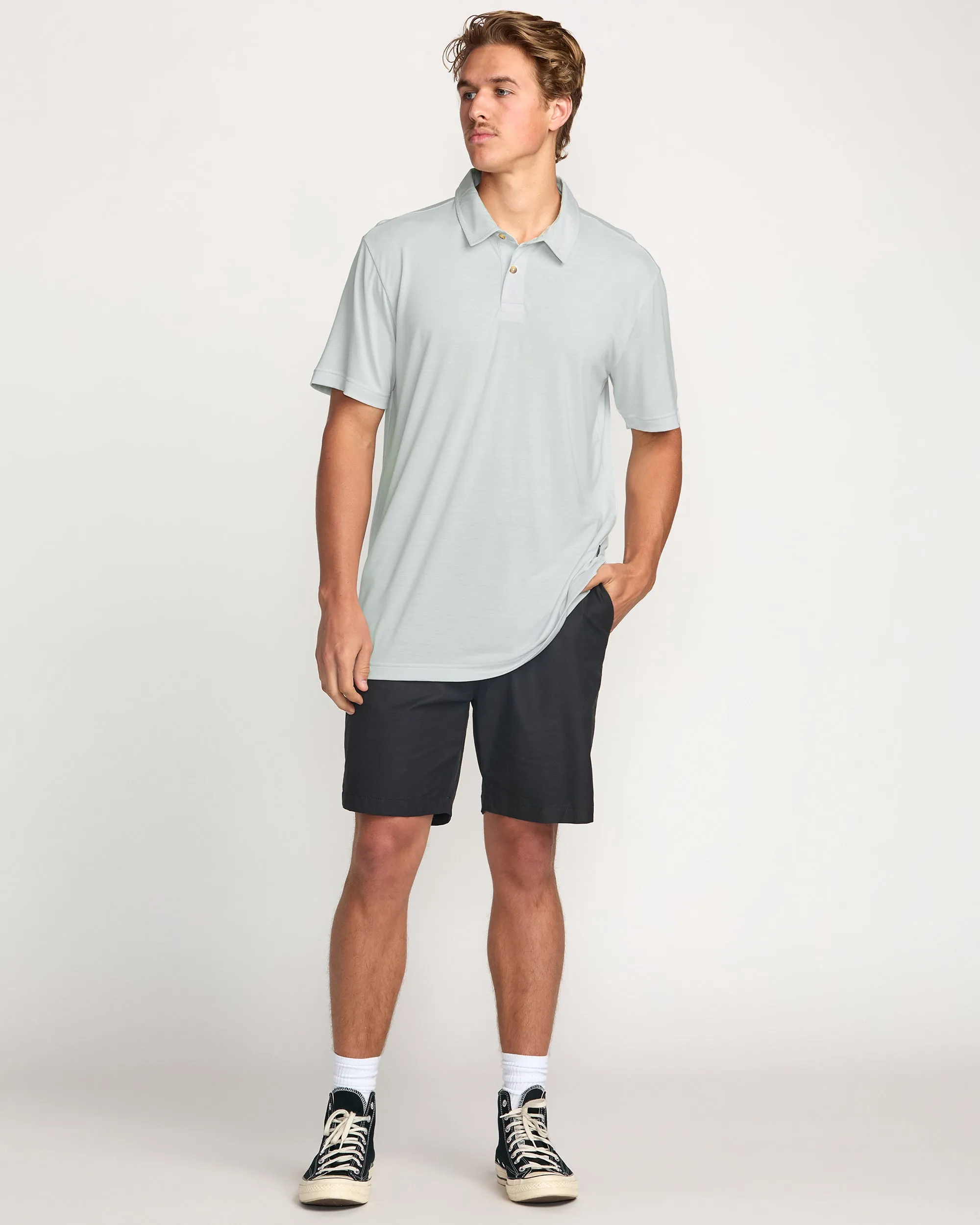 Eclipse Short Sleeve Polo Shirt - Ash Blue sold by Billabong product image thumbnail 5