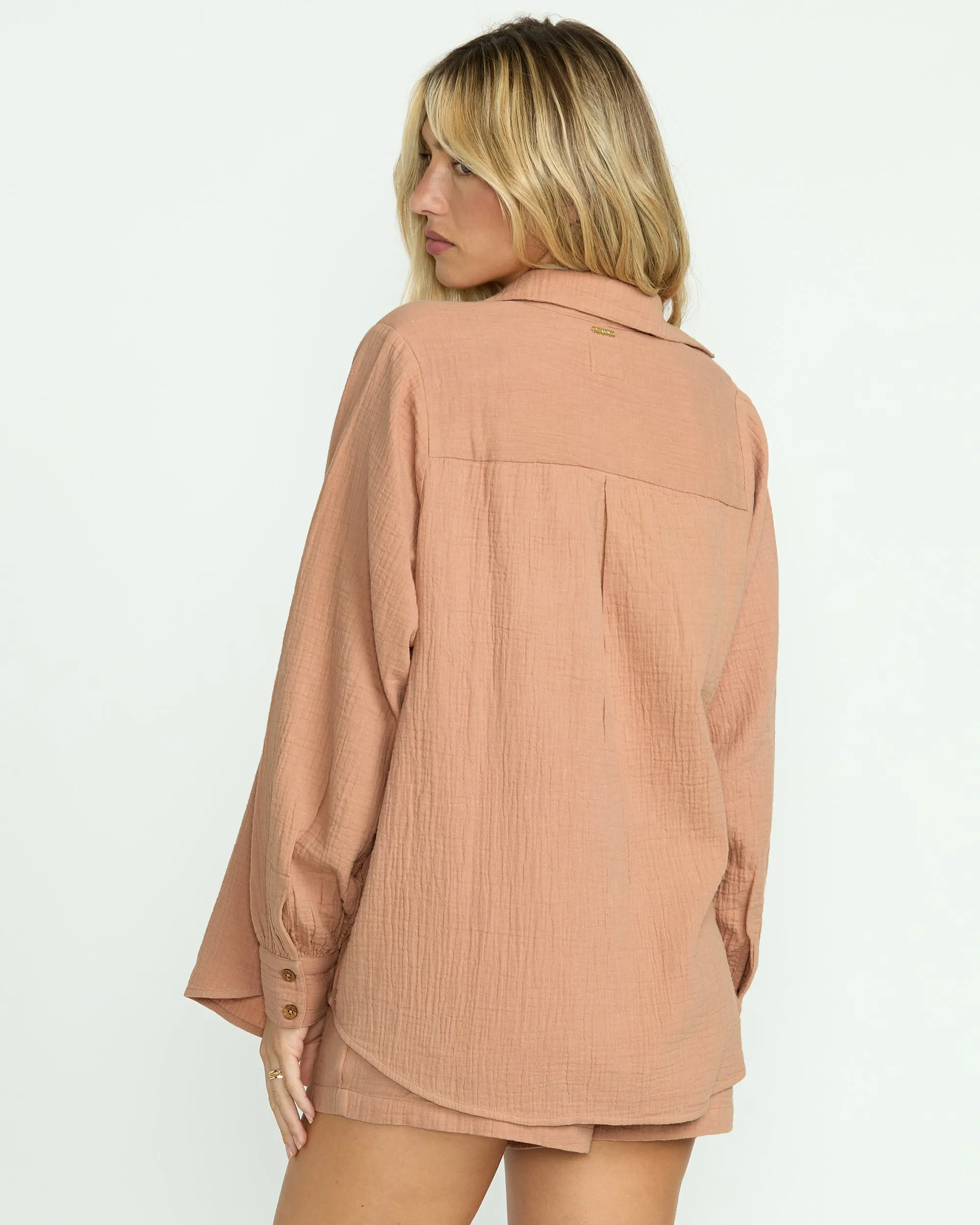 Sweet Swell Long Sleeve Shirt - Rose Brown sold by Billabong product image thumbnail 2