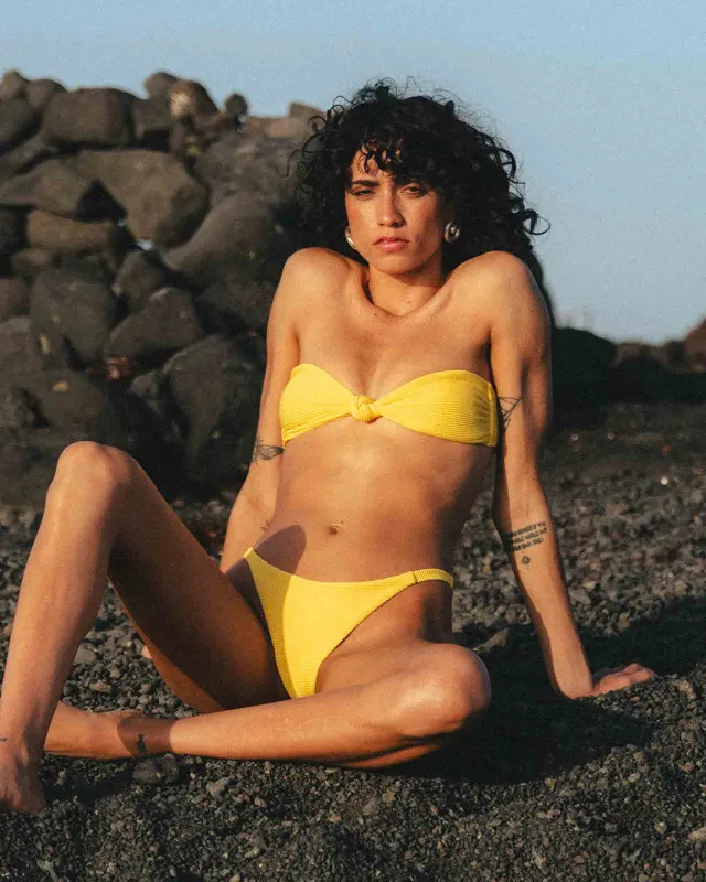 Tanlines Lola Bandeau Bikini Top - Sunburst sold by Billabong