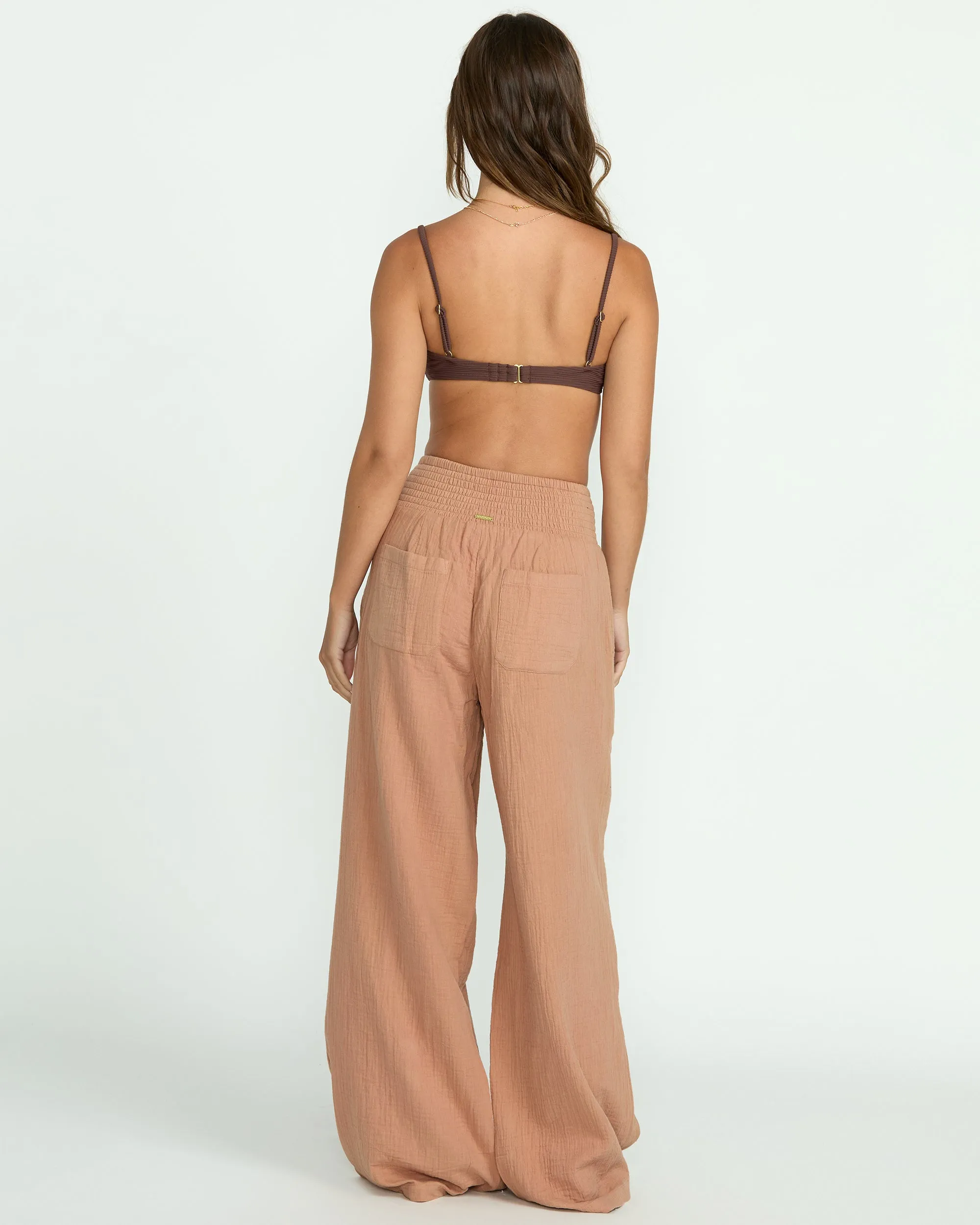 New Waves Gauze Elastic Waist Pants - Rose Brown sold by Billabong product image thumbnail 2