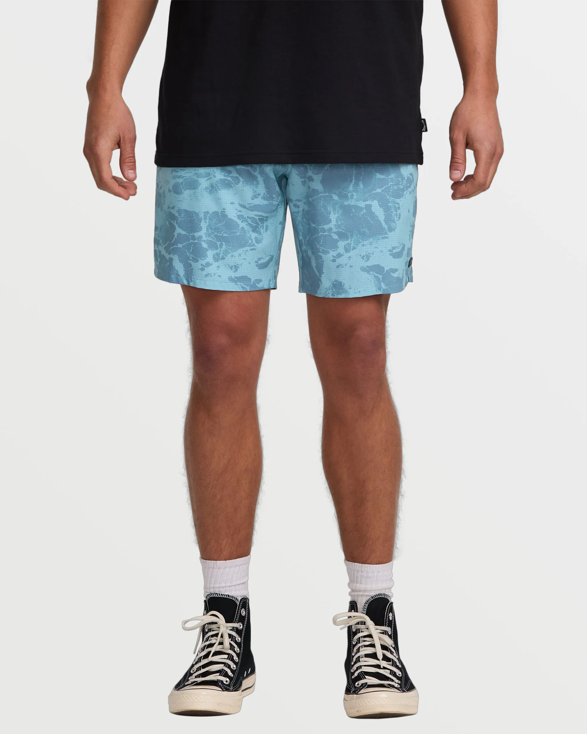 Surftrek Perforated Elastic 17" Hybrid Shorts - Glacier Blue sold by Billabong