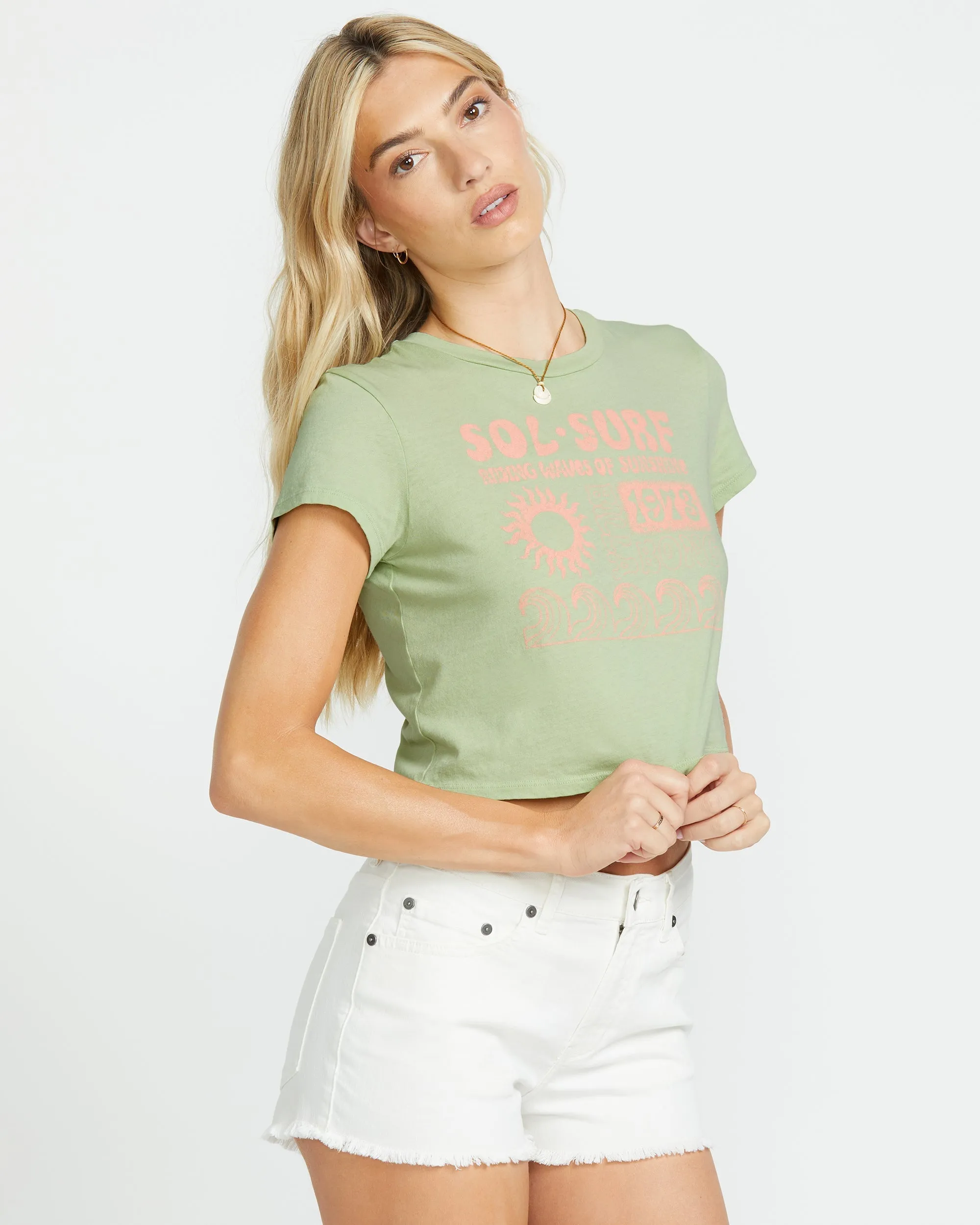Sol Surf Tee - Pistachio sold by Billabong product image thumbnail 3