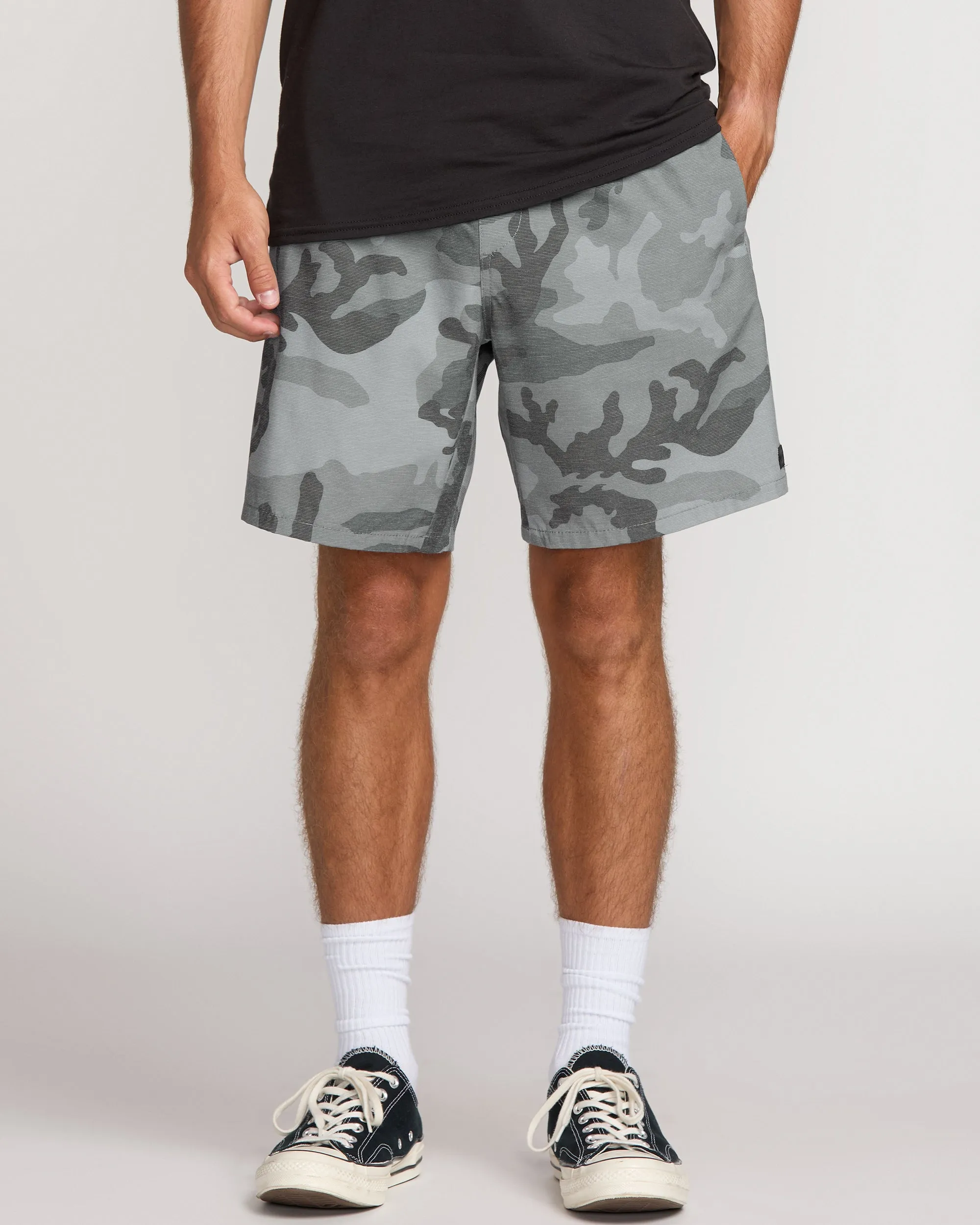 Crossfire Elastic Submersible 18" Hybrid Shorts - Black Camo sold by Billabong
