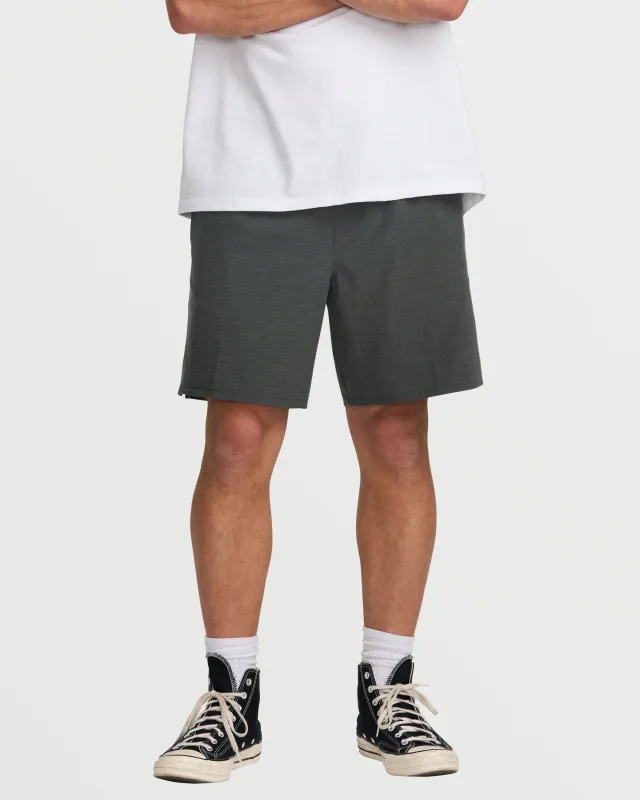 Crossfire Elastic Submersible 18" Hybrid Shorts - Asphalt sold by Billabong