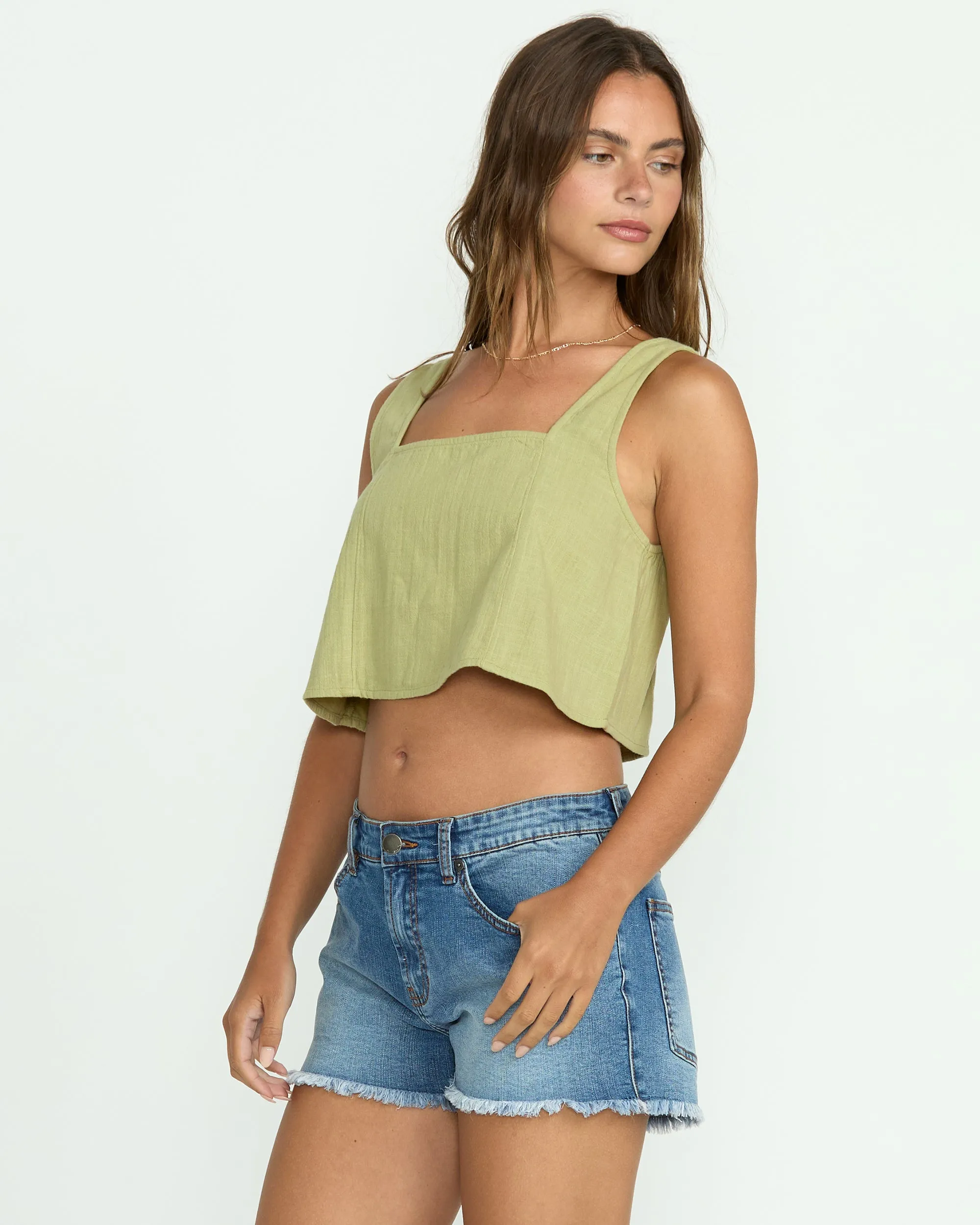 Open Skies Woven Tank - Avocado sold by Billabong product image thumbnail 3