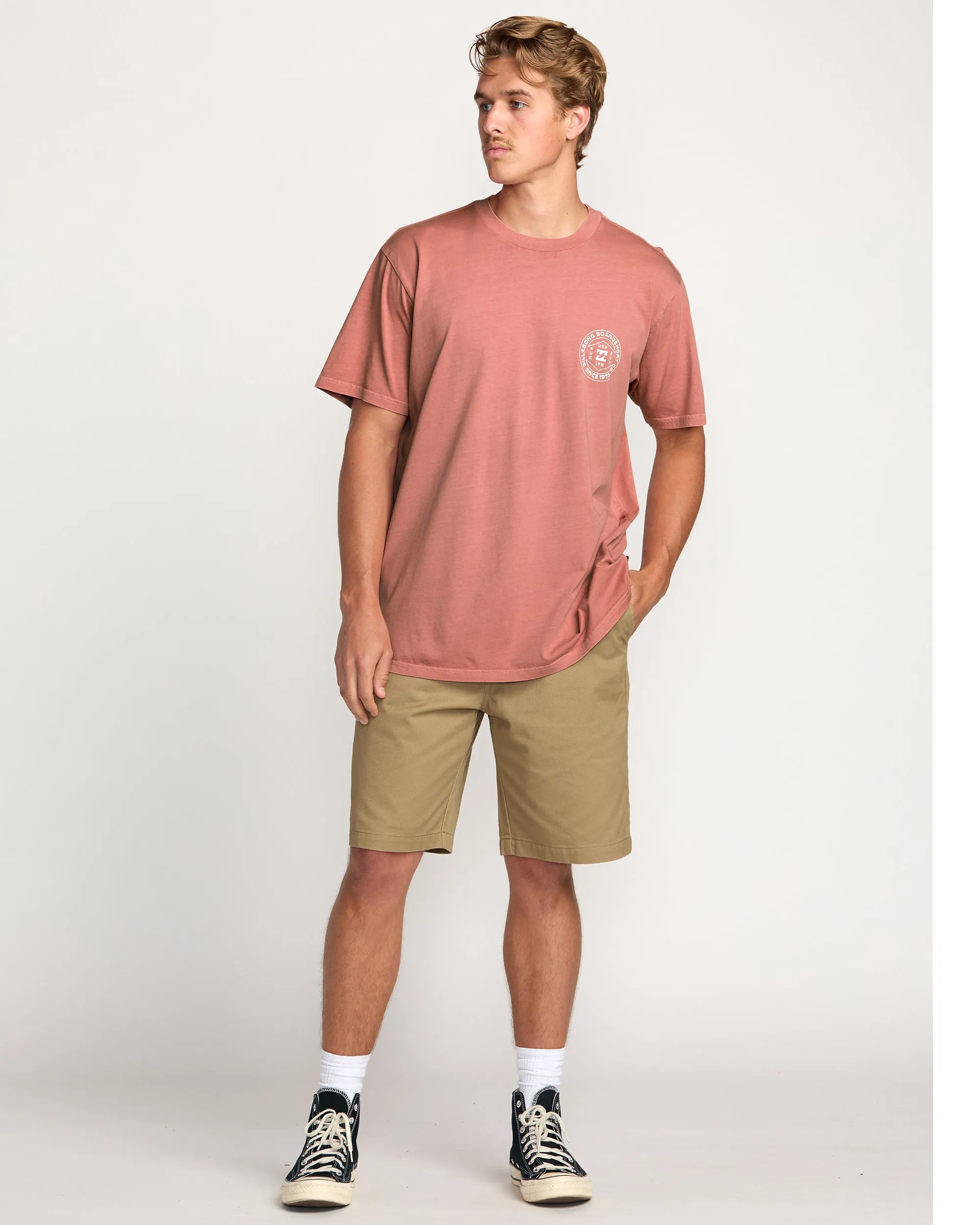 Rotation Premium Wave Wash Tee - Dusty Rose sold by Billabong product image thumbnail 5