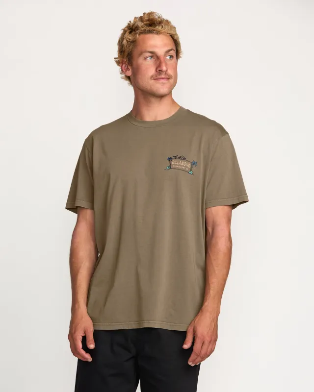 No Vacancy Premium Wave Wash Tee - Brown sold by Billabong