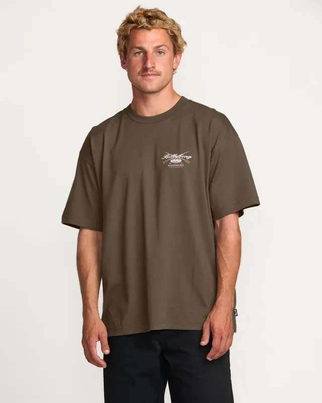 Crossboards OG Tee - Brown sold by Billabong