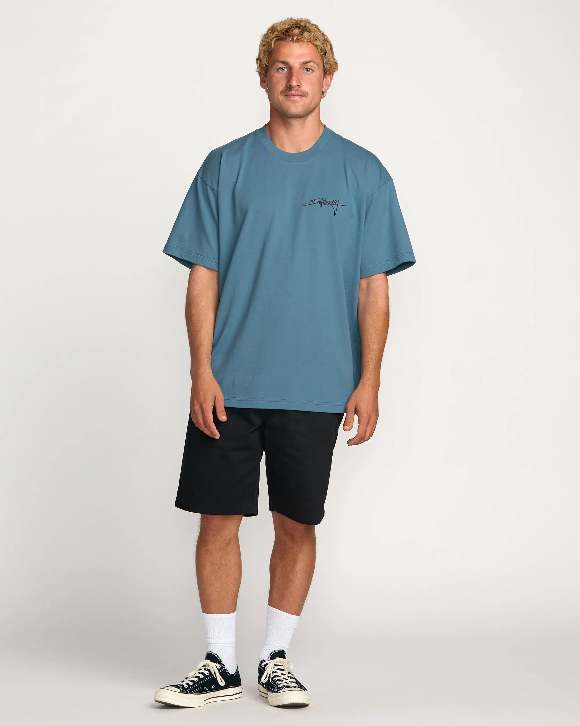 Bracket Script OG Tee - Carolina Blue sold by Billabong product image thumbnail 5