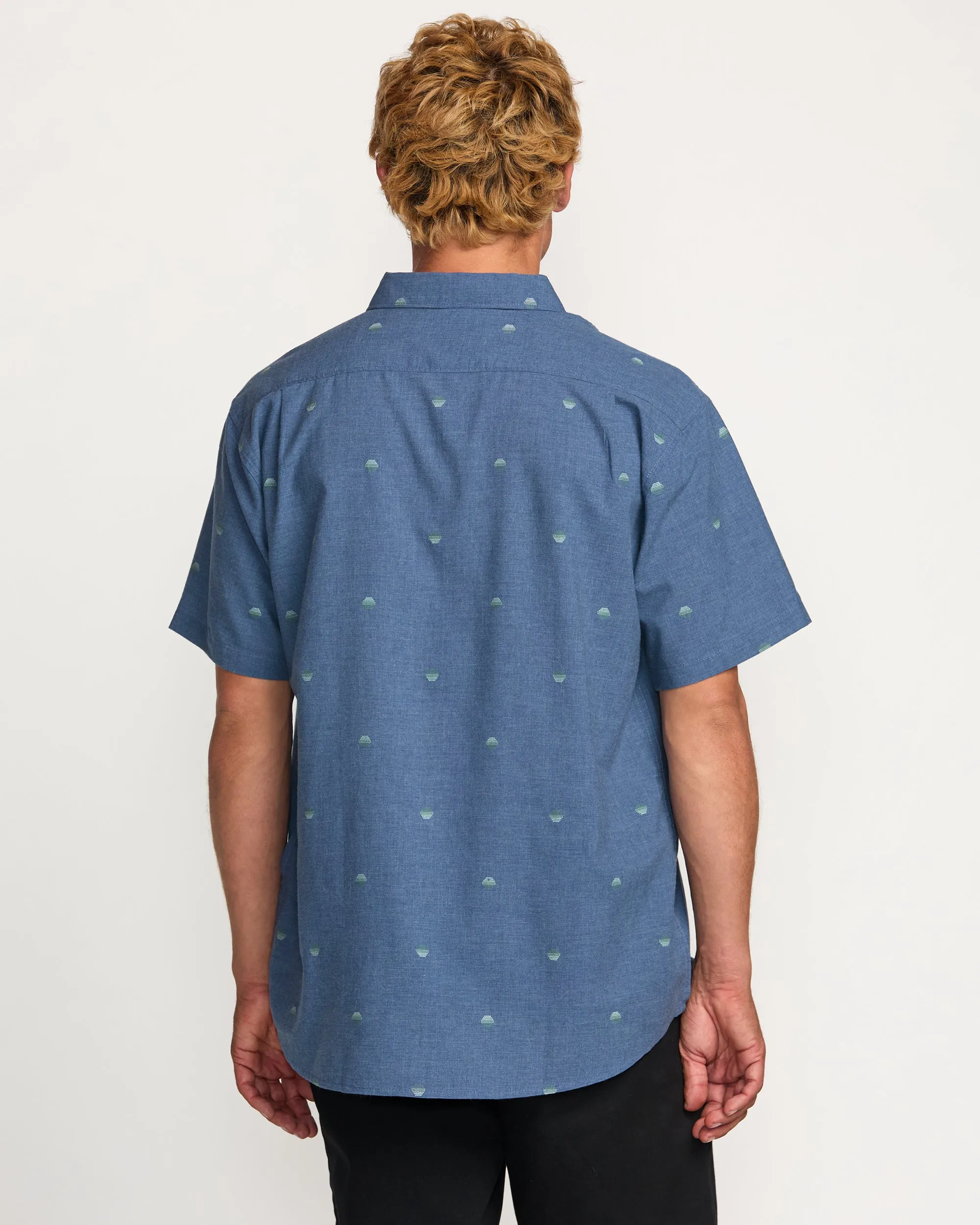 All Day Jacquard Short Sleeve Shirt - Deep Blue sold by Billabong product image thumbnail 2