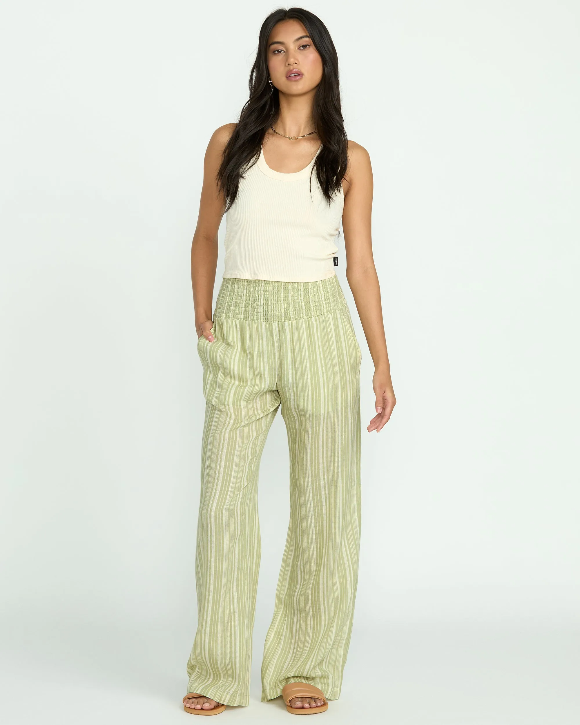 New Waves 2 Elastic Waist Pants - Avocado sold by Billabong