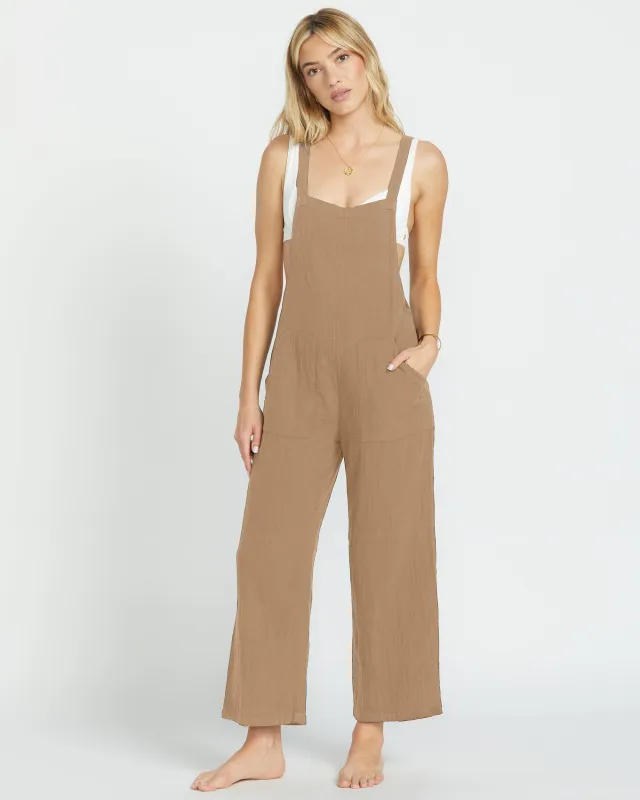 Pacific Time Jumpsuit - Khaki sold by Billabong