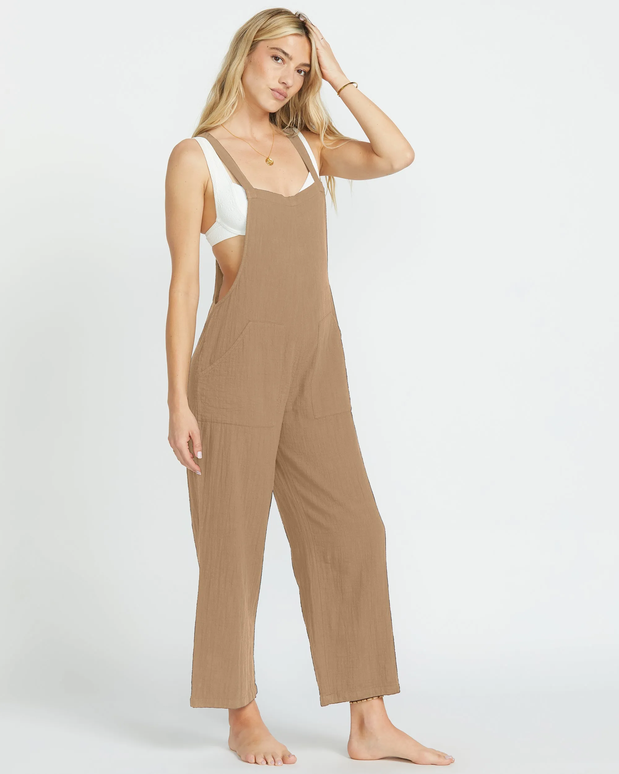 Pacific Time Jumpsuit - Khaki sold by Billabong product image thumbnail 3