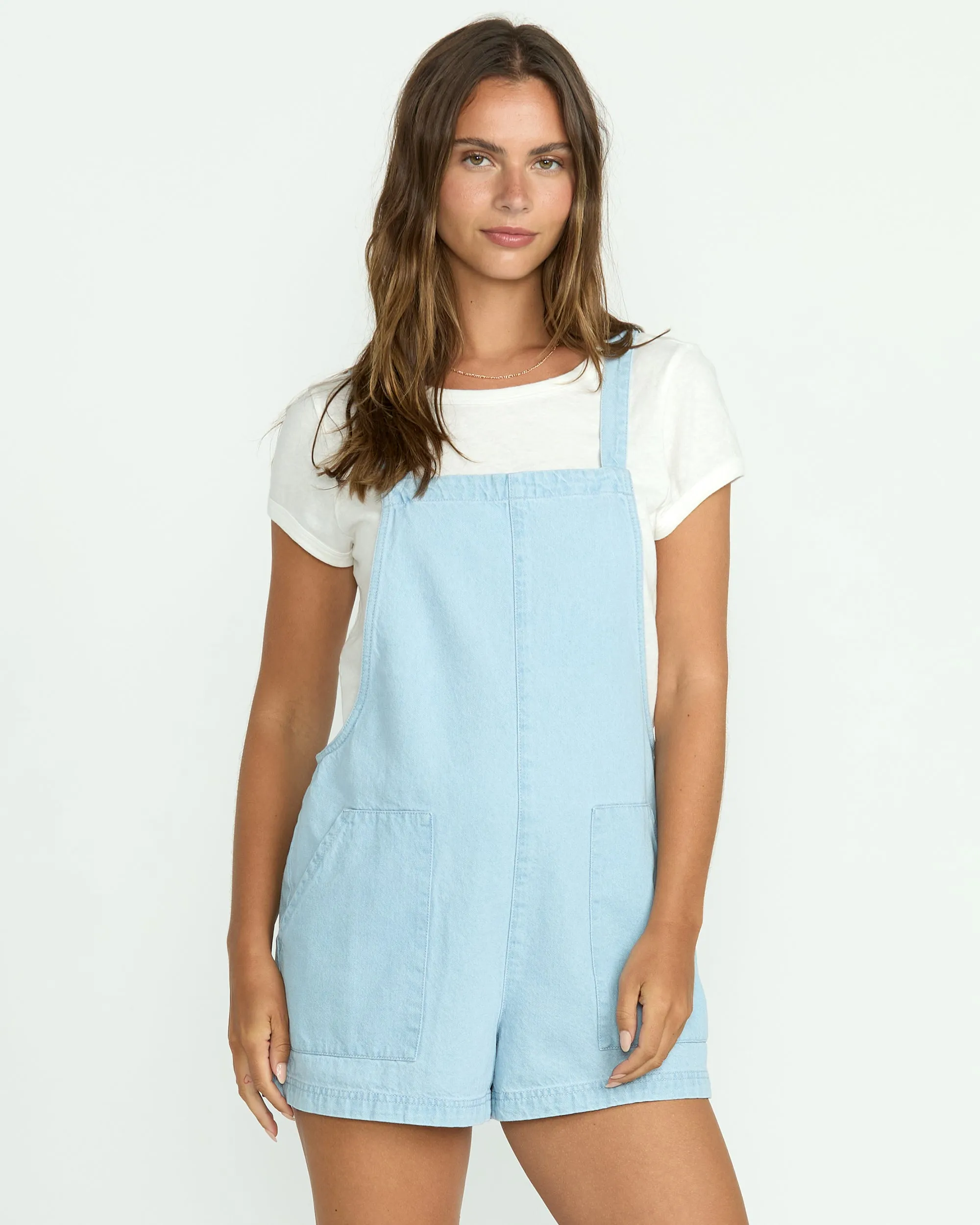 Beach Crush Denim Shortalls - Salt Blue sold by Billabong