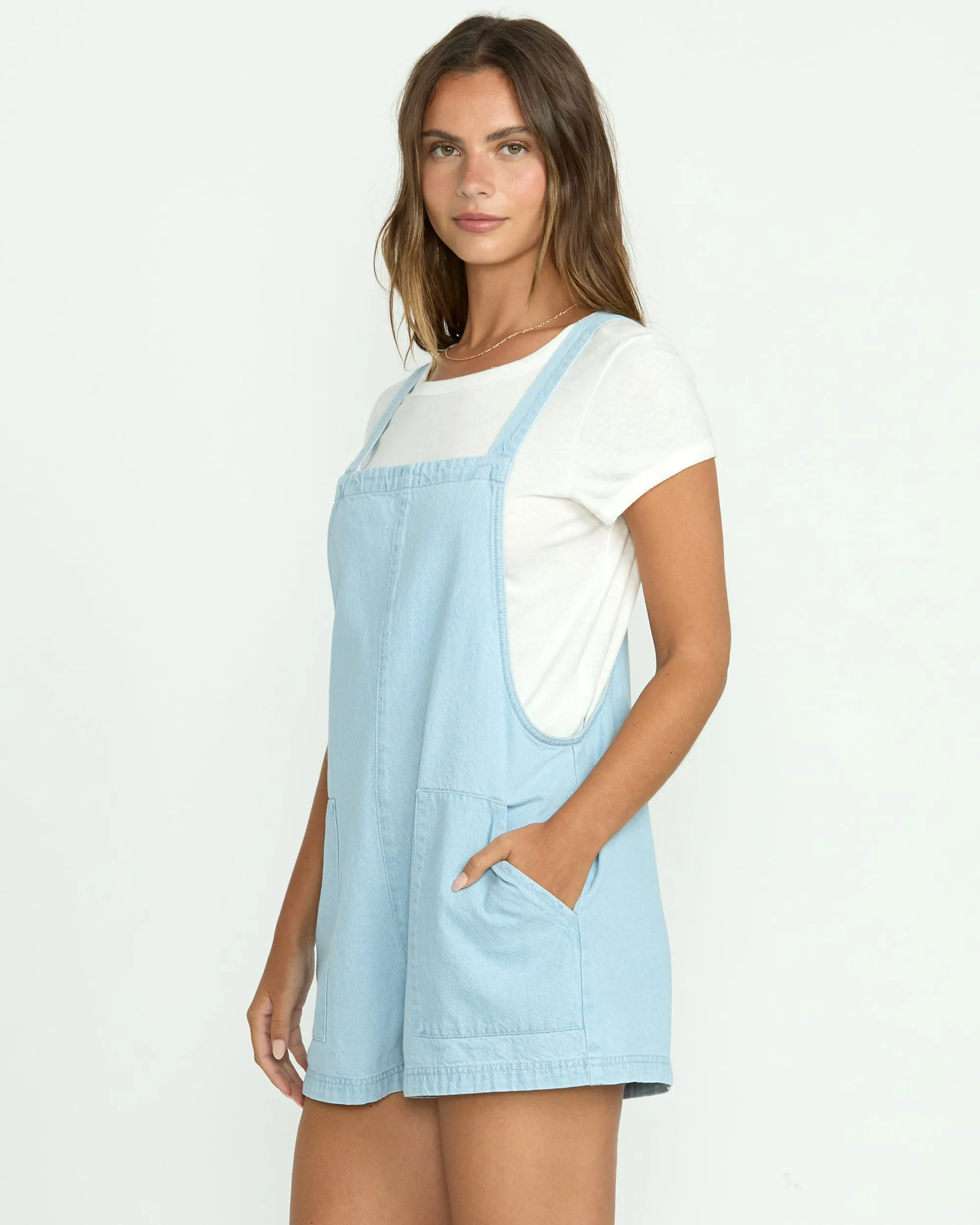 Beach Crush Denim Shortalls - Salt Blue sold by Billabong product image thumbnail 3