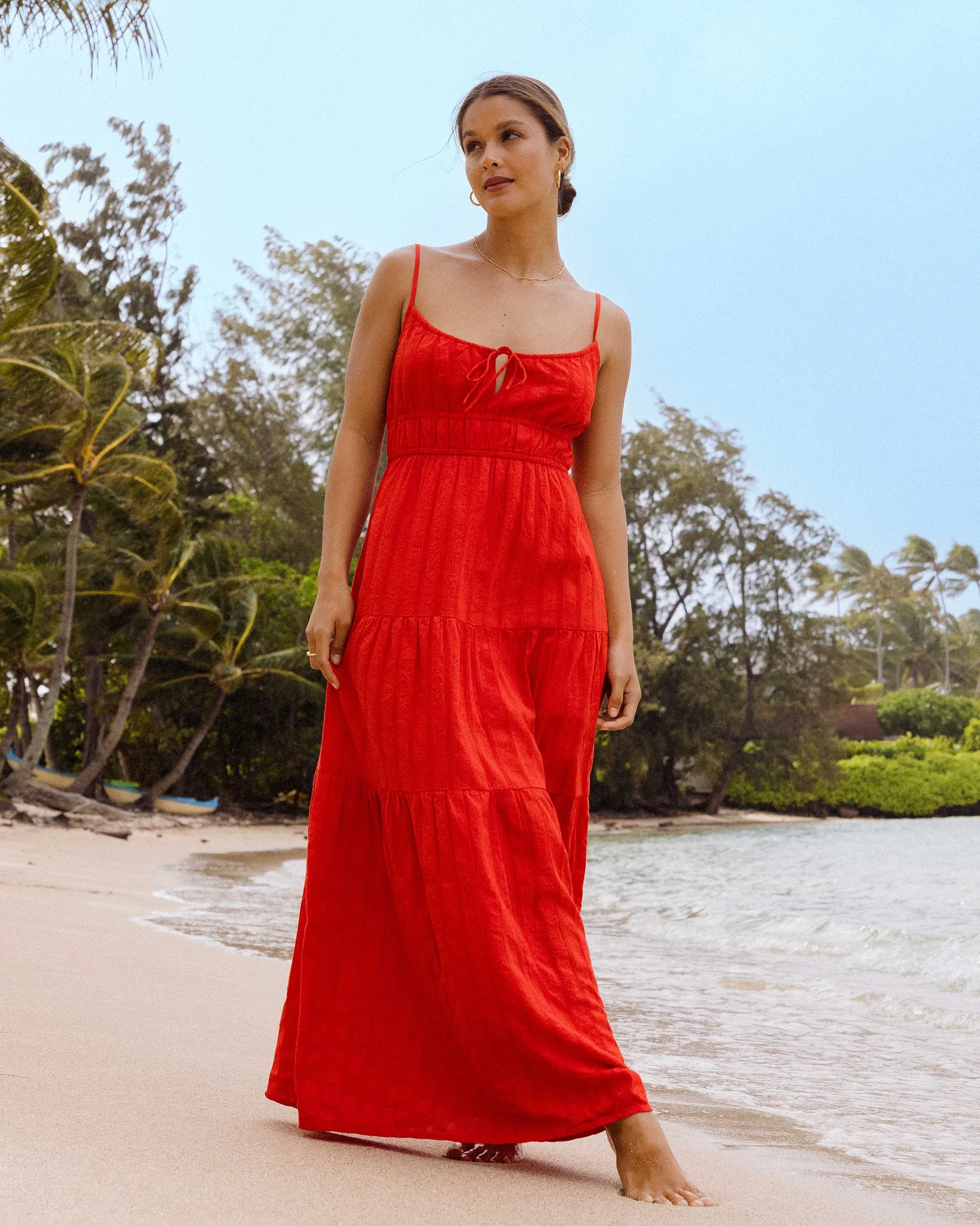 Red Aloha Maxi Dress - Red Aloha sold by Billabong