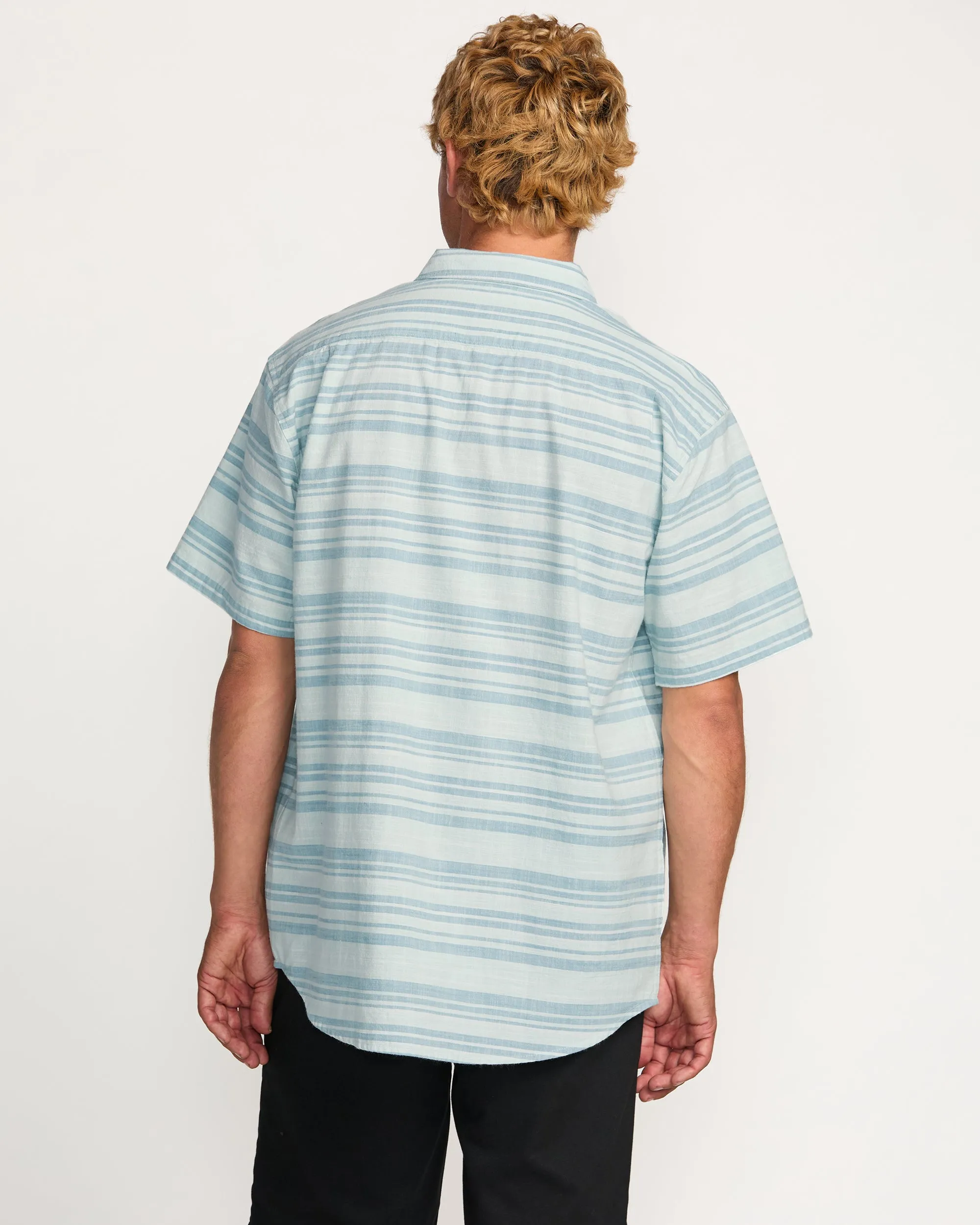All Day Stripe Short Sleeve Shirt - Ash Blue sold by Billabong product image thumbnail 2