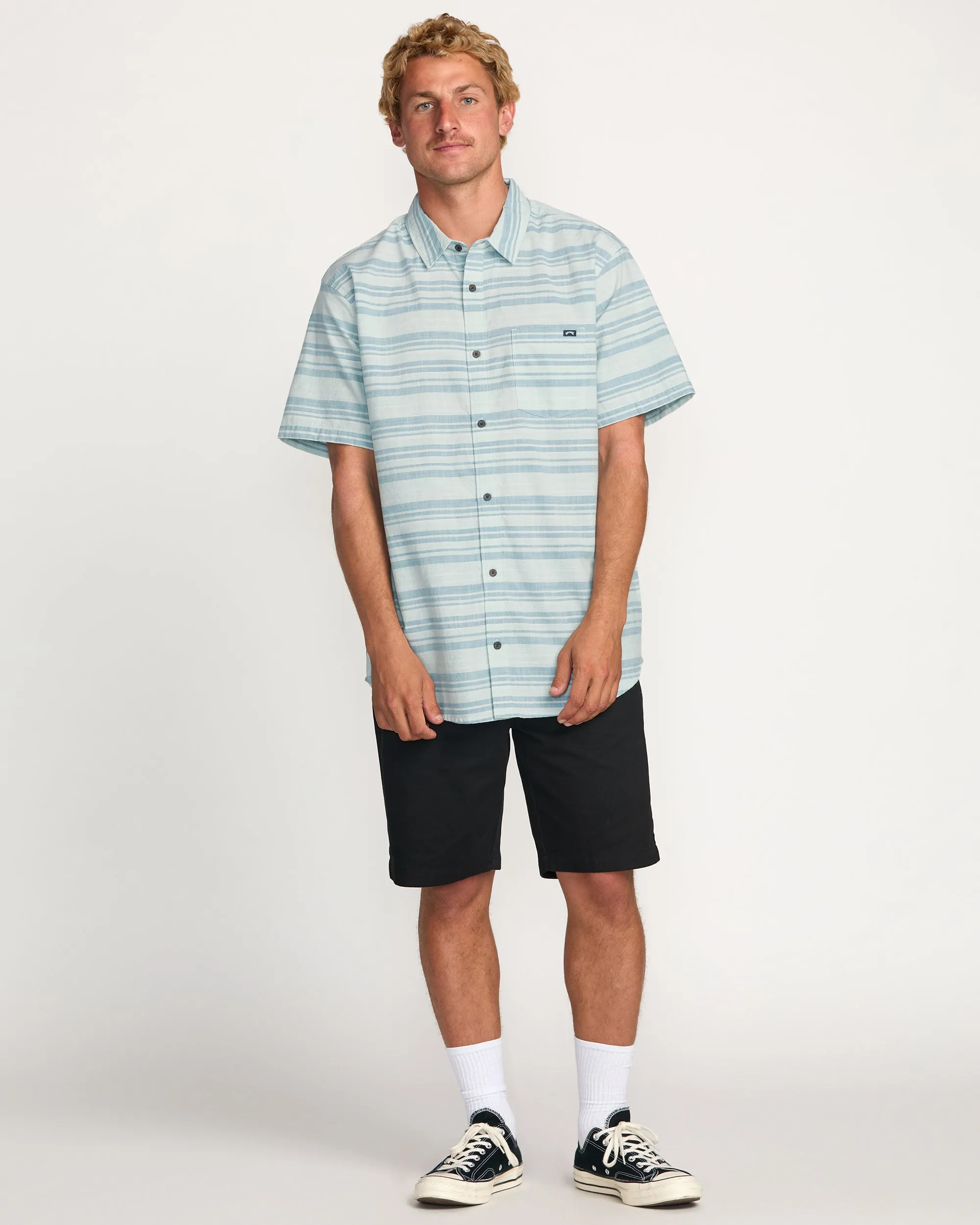 All Day Stripe Short Sleeve Shirt - Ash Blue sold by Billabong product image thumbnail 5