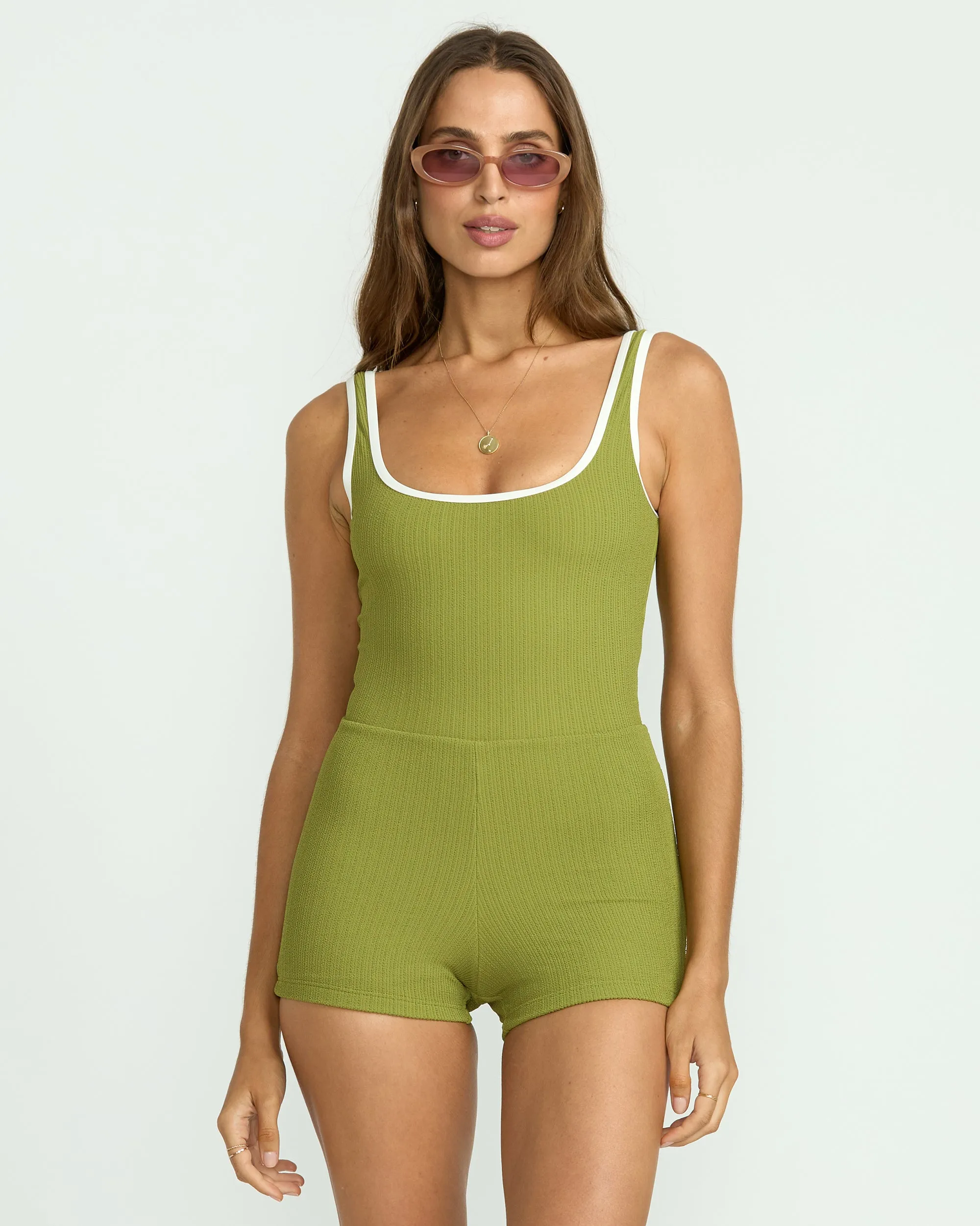 Sunrays Retro One-Piece Surf Suit - Ranger Green sold by Billabong