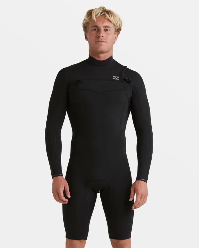 2/2mm Revolution Natural Upcycler GBS Chest Zip Long Sleeve Springsuit - Black sold by Billabong