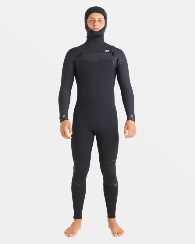 6/5mm Furnace Natural Upcycler Welded Chest Zip Wetsuit - Black sold by Billabong