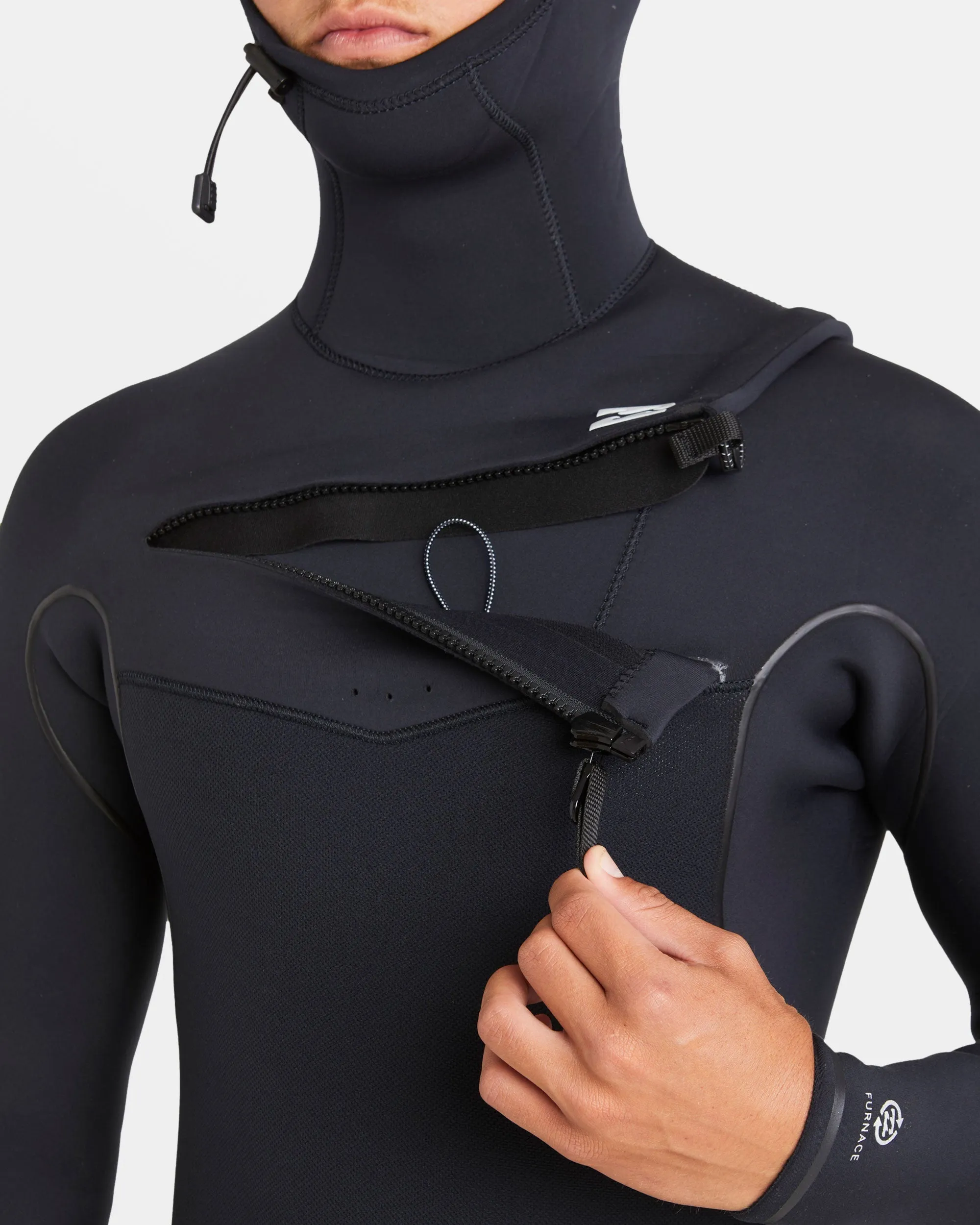6/5mm Furnace Natural Upcycler Welded Chest Zip Wetsuit - Black sold by Billabong product image thumbnail 2
